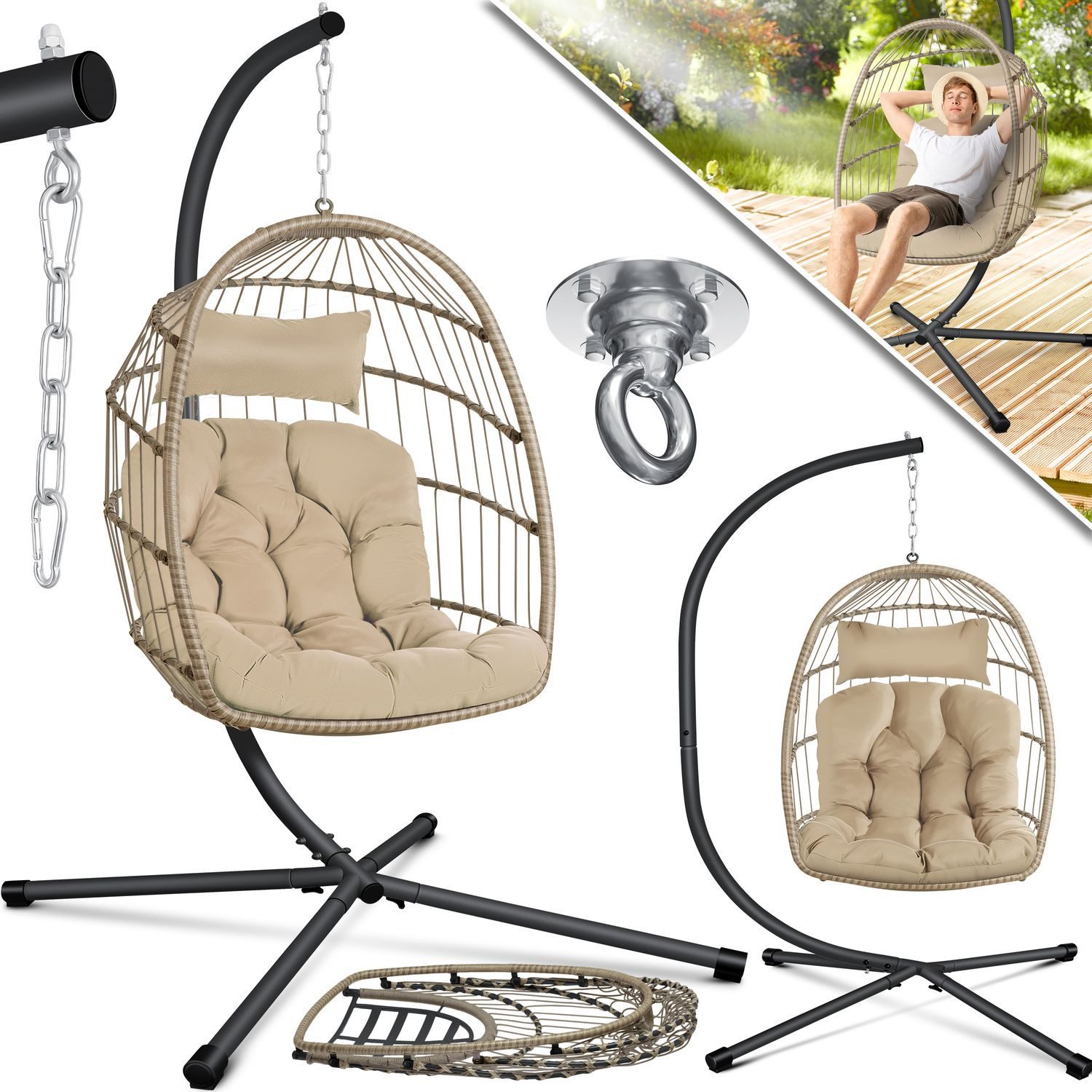 KESSER Hängesessel, Hängesessel Jungle mit Gestell günstig online kaufen