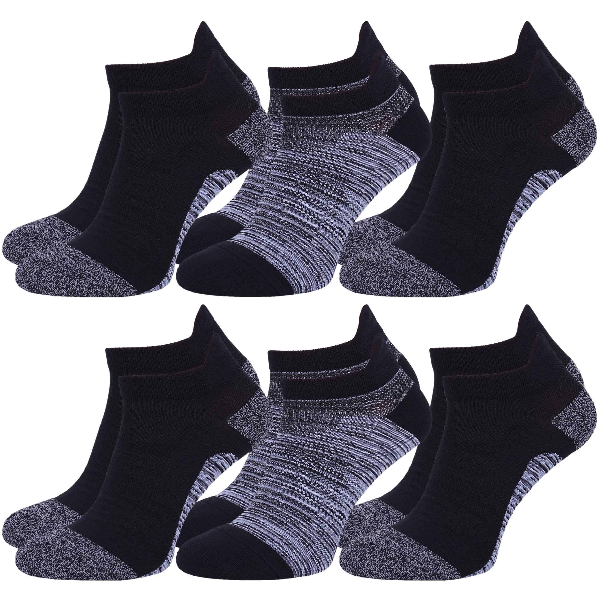 Sarcia.eu Füßlinge Herrensocken-Set, schwarz-graue Herrenfüßlinge 6 Paar, 40-42 EU