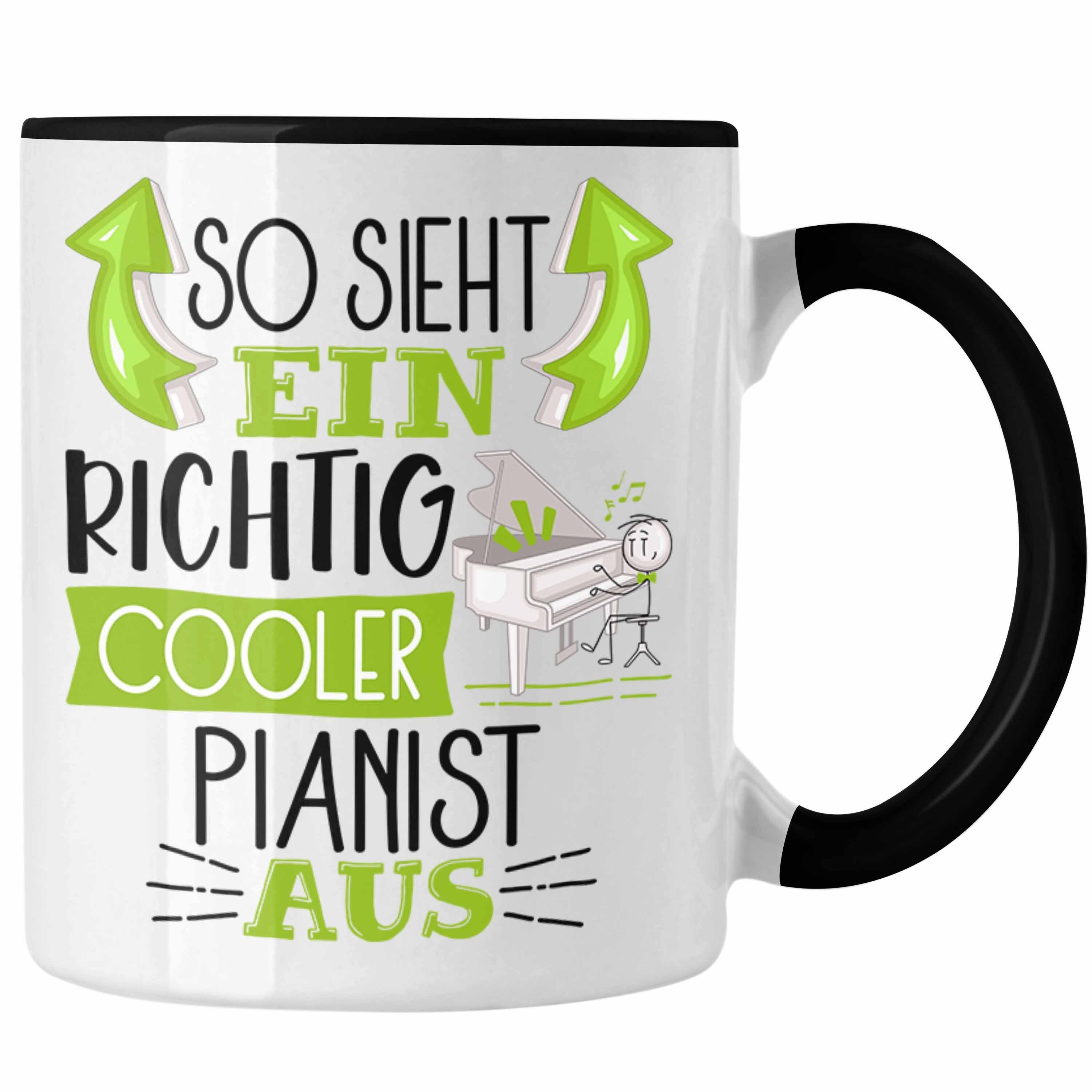 Trendation Tasse So Sieht Ein Richtig Cooler Pianist Aus Tasse Geschenk für Pianist Geb Schwarz