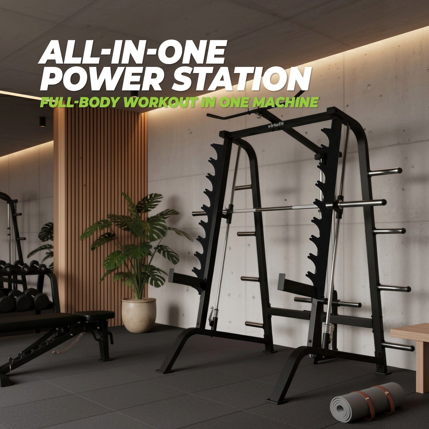 VirtuFit Multipresse VirtuFit SM100 Smith Machine mit Pulley-Station