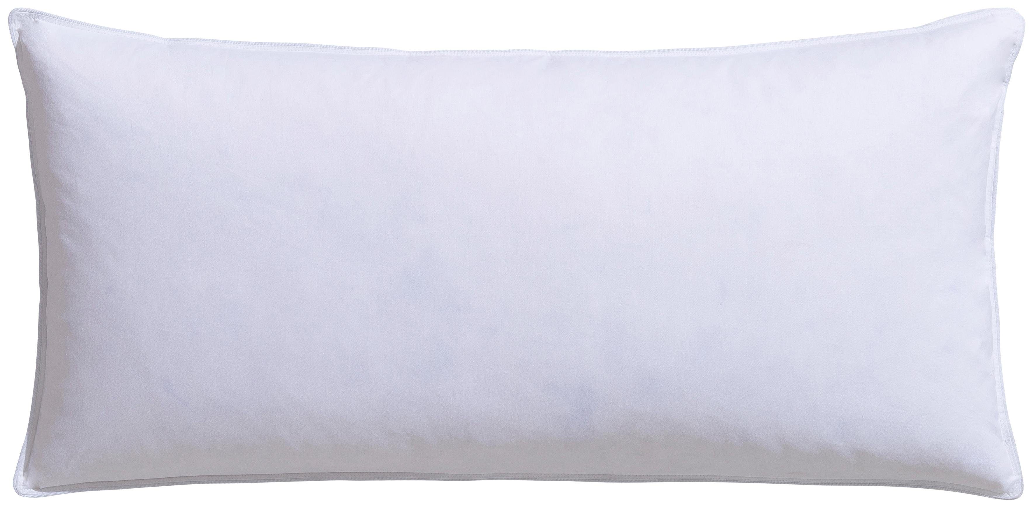 RIBECO Federkissen Kopfkissen Laram, allergikergeeignetes Kissen, in 40x80 oder 80x80 cm, Füllung: 90% Federn, 10% Daunen, Bezug: 100% Baumwolle, bietet optimale Stützkraft!