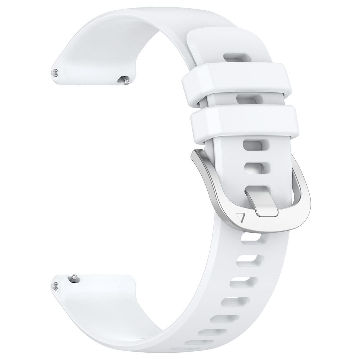Wigento Smartwatch-Armband Für Silikon Ersatz S3 Armband Xiaomi Watch hochwertiges Weiß Glänzend