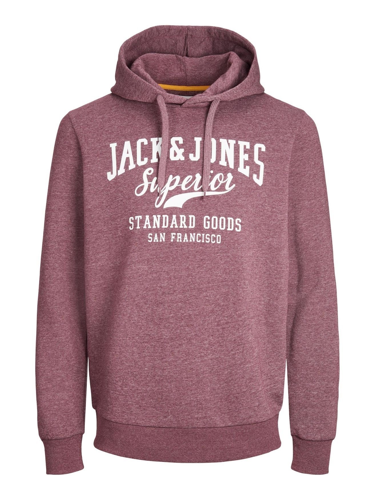 Jack & Jones Hoodie Kapuzenpullover Plus Size Hoodie mit Print JJELOGO 5624 in Rot-2