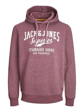 Jack & Jones Hoodie Kapuzenpullover Hoodie mit Print JJELOGO 5582 in Rot