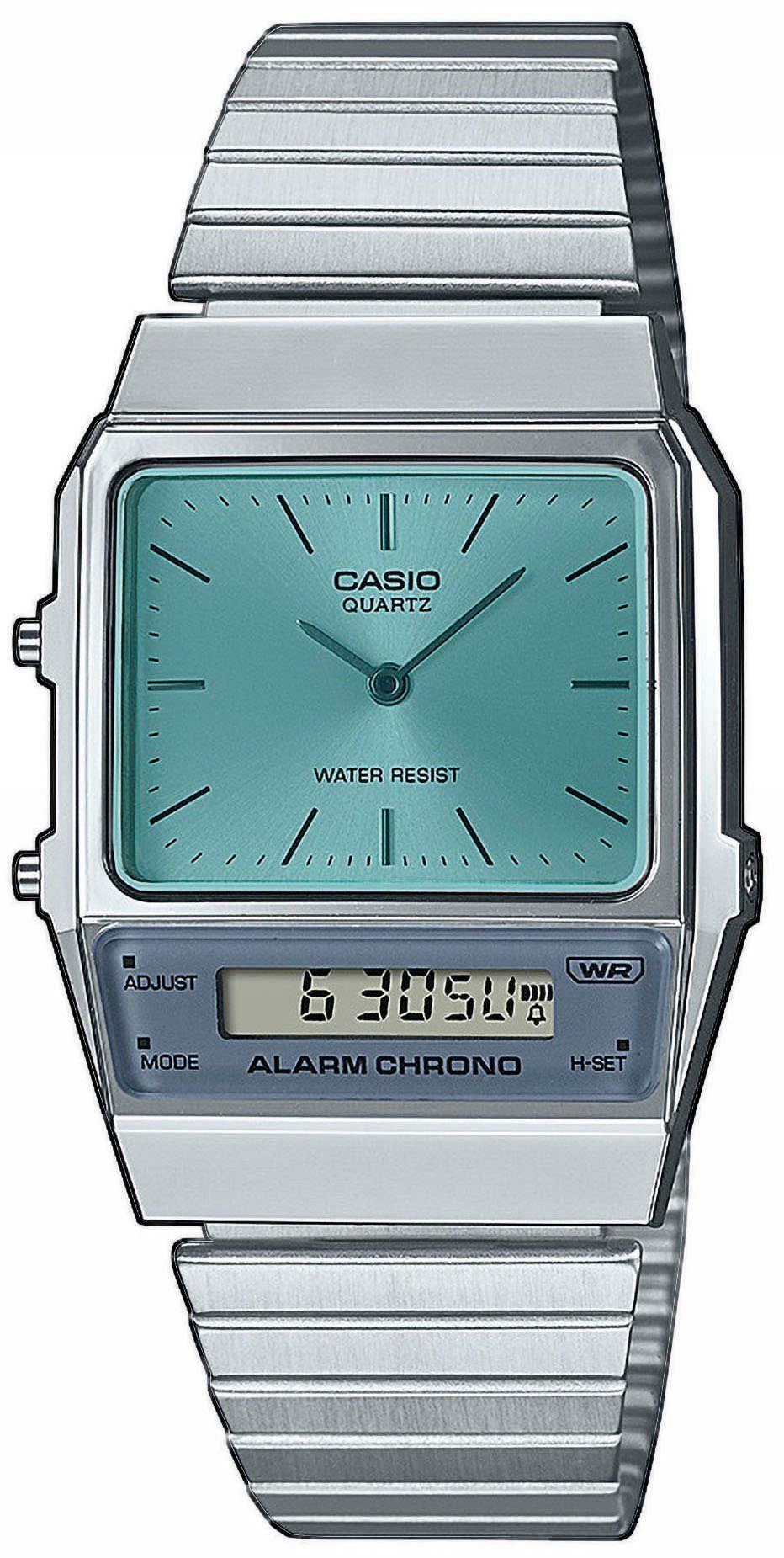 CASIO VINTAGE Chronograph AQ-800EC-2AEF, Quarzuhr, Armbanduhr, Damen, Herren, digital, retro, Stoppfunktion