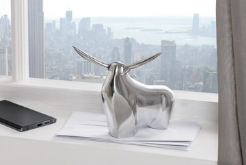 riess-ambiente Dekofigur BIG BULL silber (1 St), Metall · Tierfigur · Modern Design · Briefbeschwerer · Stierfigur