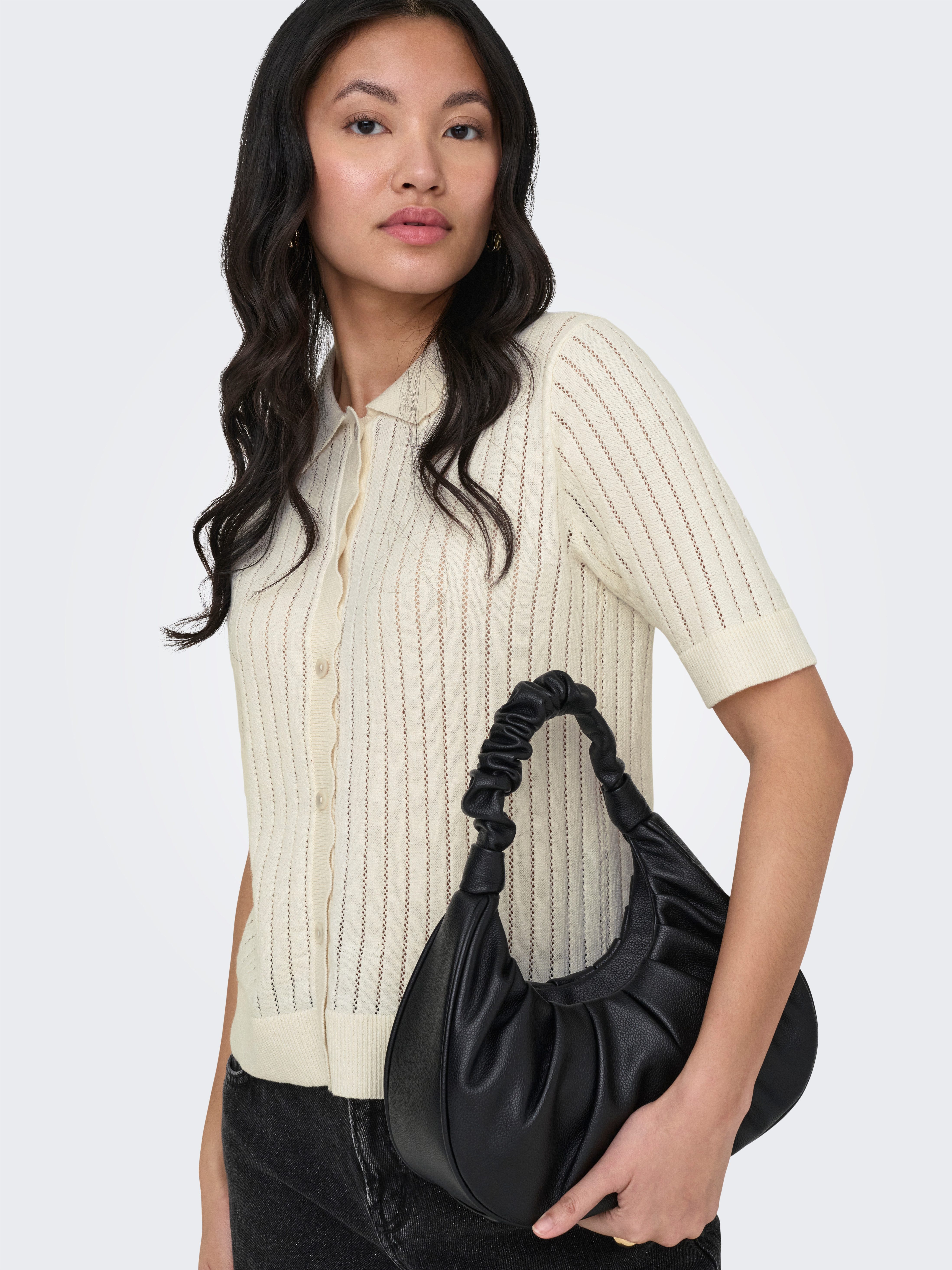 ONLY Strickjacke ONLELMA POLO S/S CARDIGAN KNT NOOS günstig online kaufen