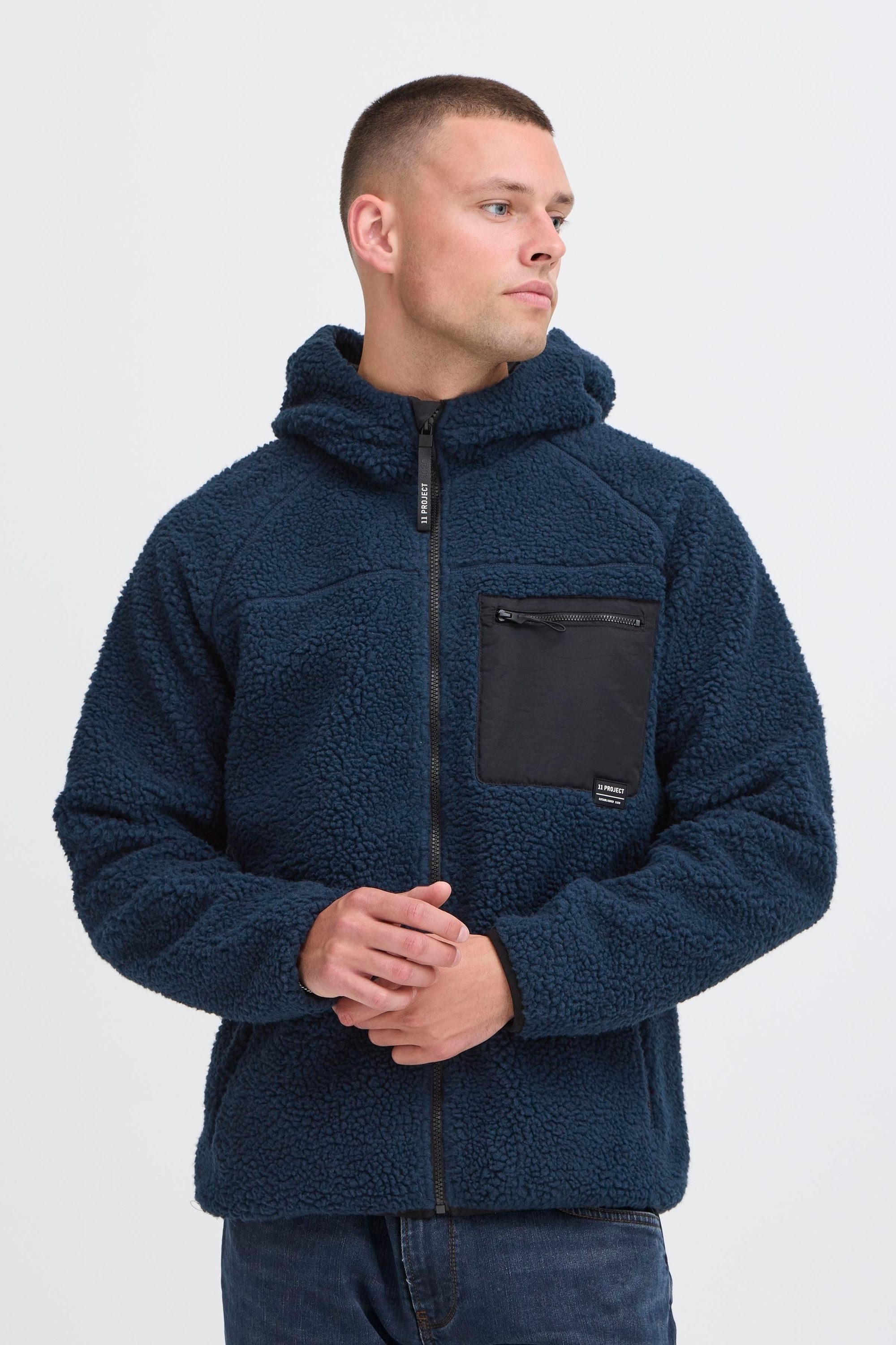 11 Project Fellimitatjacke SDHPRROMENEO Modische Teddyjacke mit Kapuze günstig online kaufen