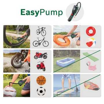 Bosch Home & Garden Akku-Luftpumpe EasyPump, handlich und kabellos, mit Ballnadel