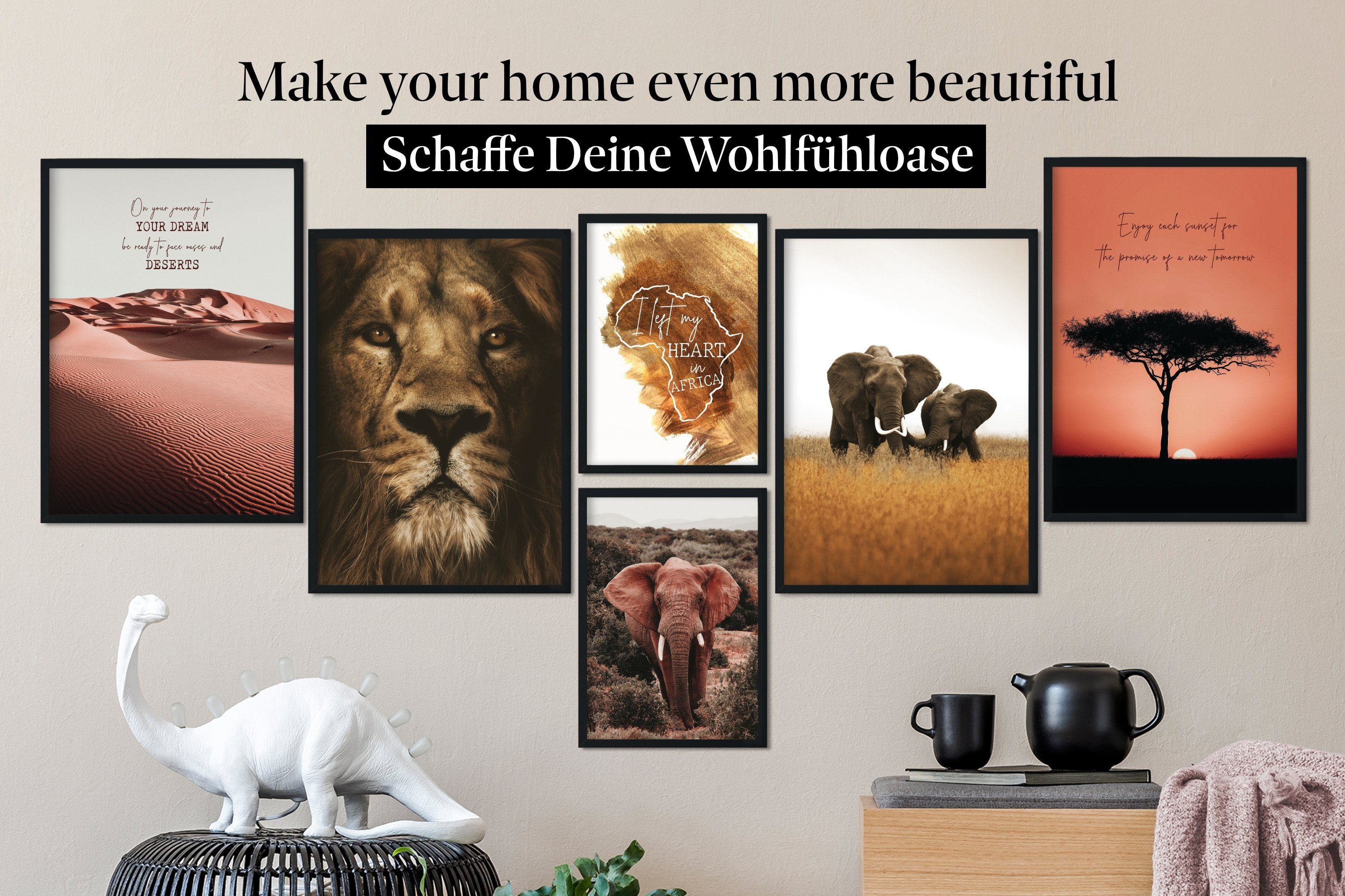 CreativeRobin » als Wohnzimmer CreativeRobin, Poster Afrika Deko, Afrika « Poster-Set