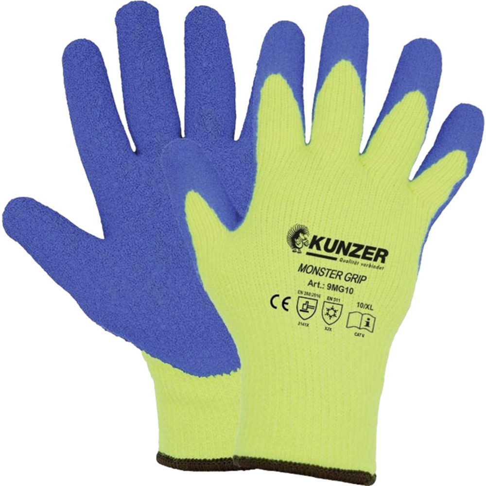 Arbeitshandschuhe Kunzer 9MG10 Latex Arbeitshandschuh Größe (Handschuhe): 10, XL EN 388
