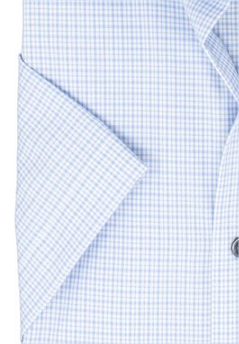 MARVELIS Kurzarmhemd Kurzarmhemd - Comfort Fit - Kariert - Bleu Kontrastknöpfe