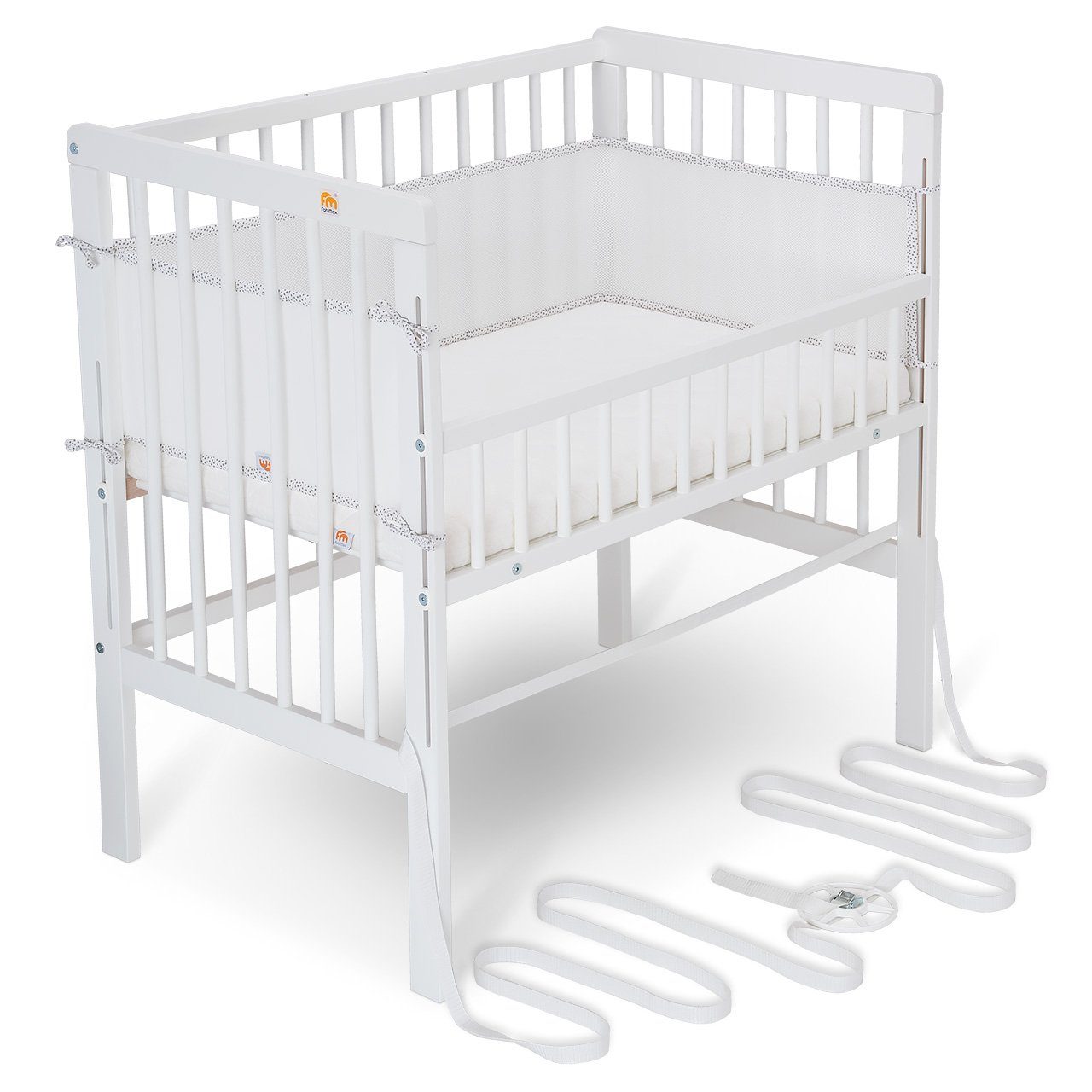 FabiMax Beistellbett Boxspring FIX, weiß lackiert, günstig online kaufen