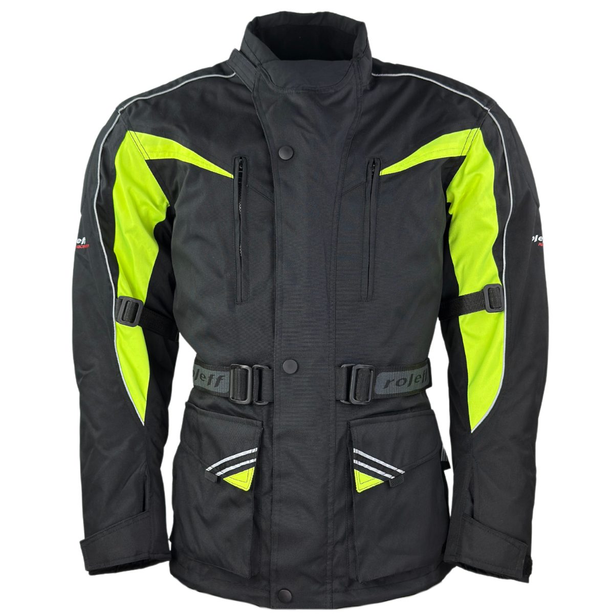 roleff Motorradjacke RO10005 – Schwarz/Neongelb, Protektoren, günstig online kaufen
