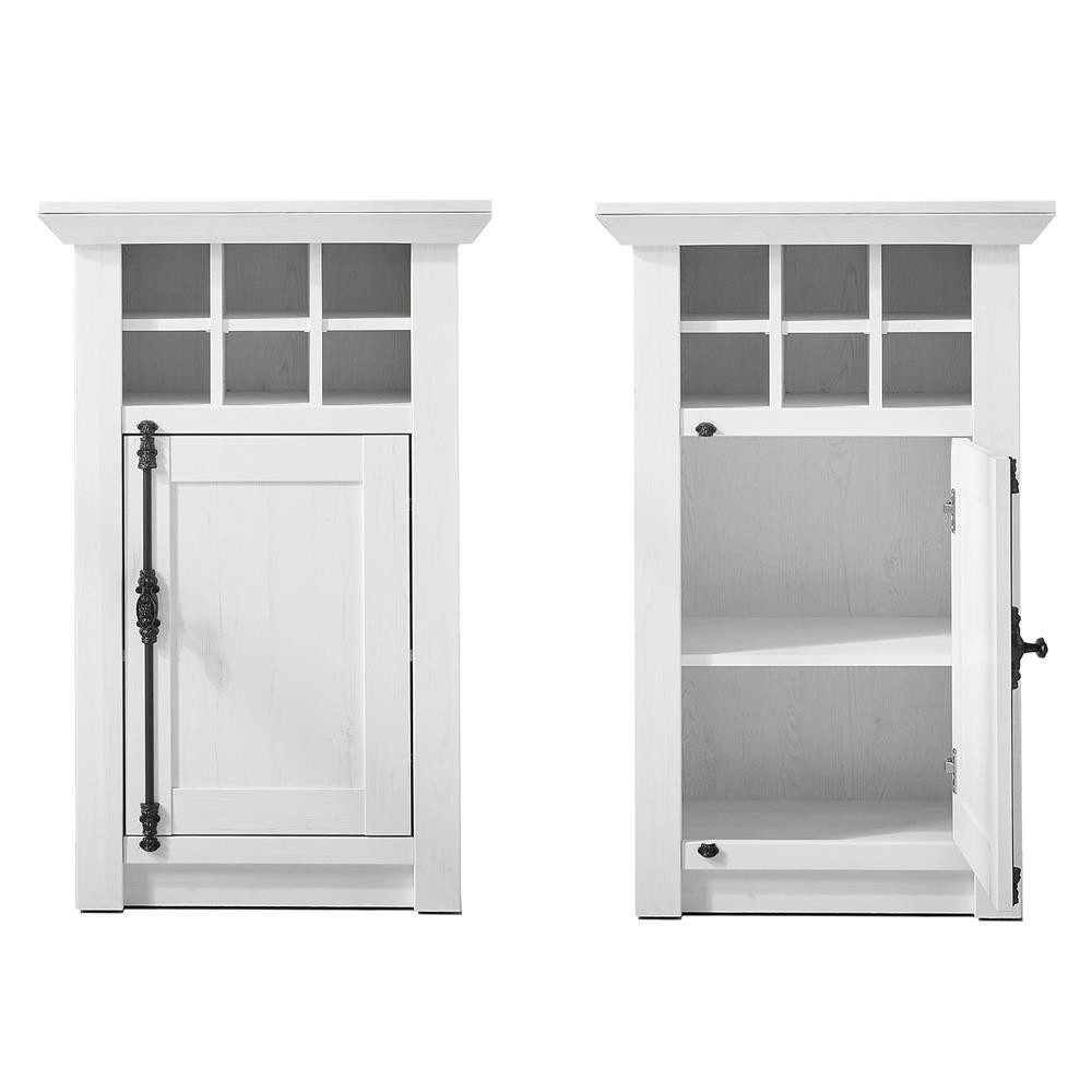 Lomadox Kommode WINGST-61, im Landhaus Stil Dekor Pinie weiß Nb. B/H/T ca. 63x100x45cm