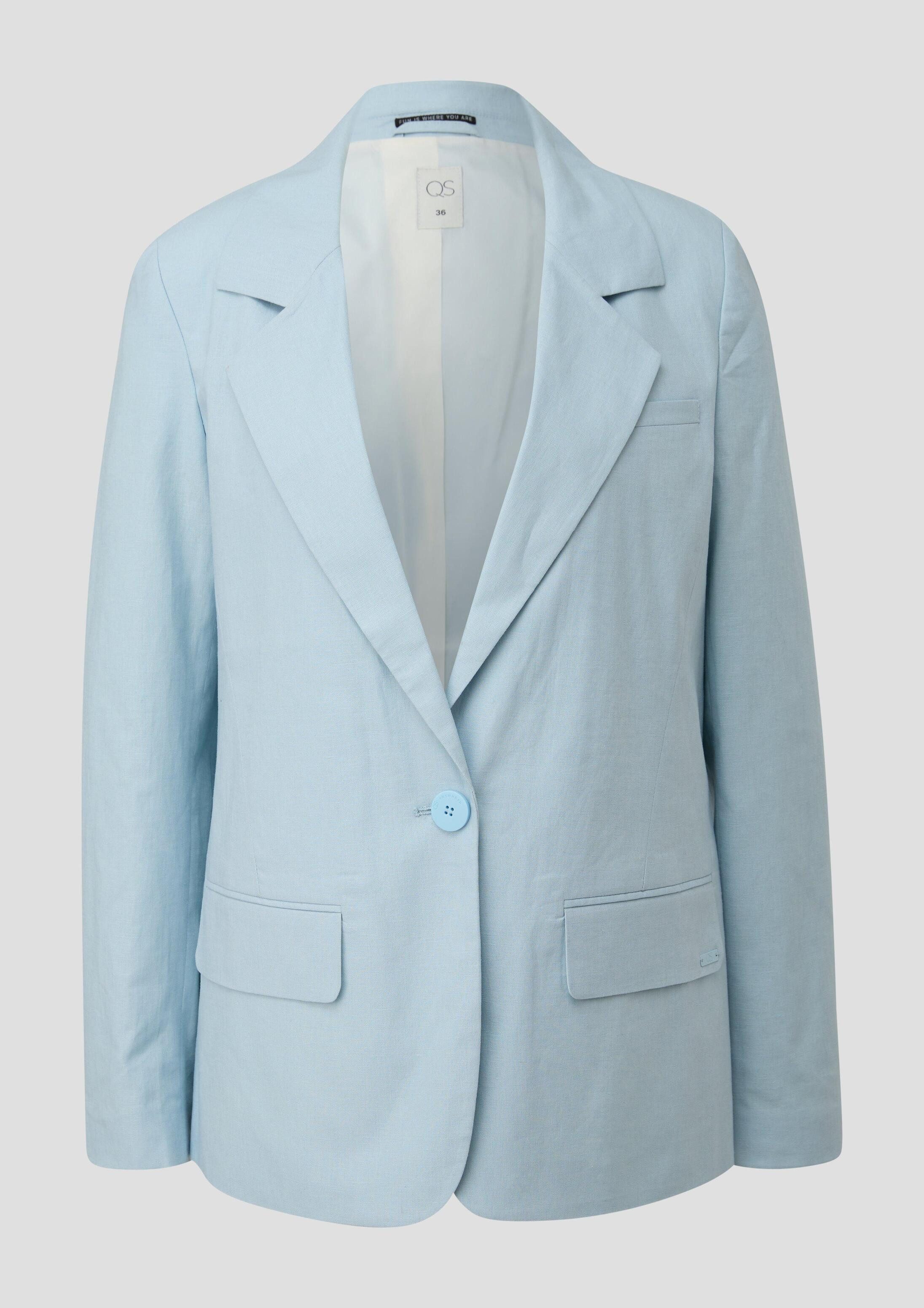 QS Jackenblazer Indoor-Blazer Blazer aus Leinenmix