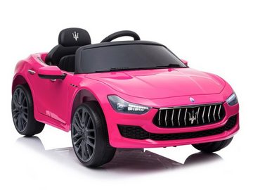 TPFLiving Elektro-Kinderauto Maserati Ghibli mit Fernbedienung - 2 x 12 Volt - 4,5Ah-Akku, Belastbarkeit 30 kg, Kinderfahrzeug mit Soft-Start und Bremsautomatik - Farbe: pink
