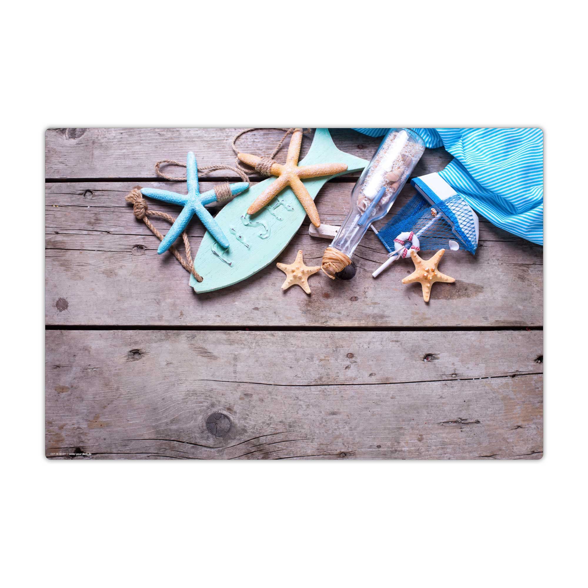 cover-your-desk.de Schreibtischunterlage abwaschbar – Maritime Deko – aus premium Vinyl – Made in Germany, (1 tlg)