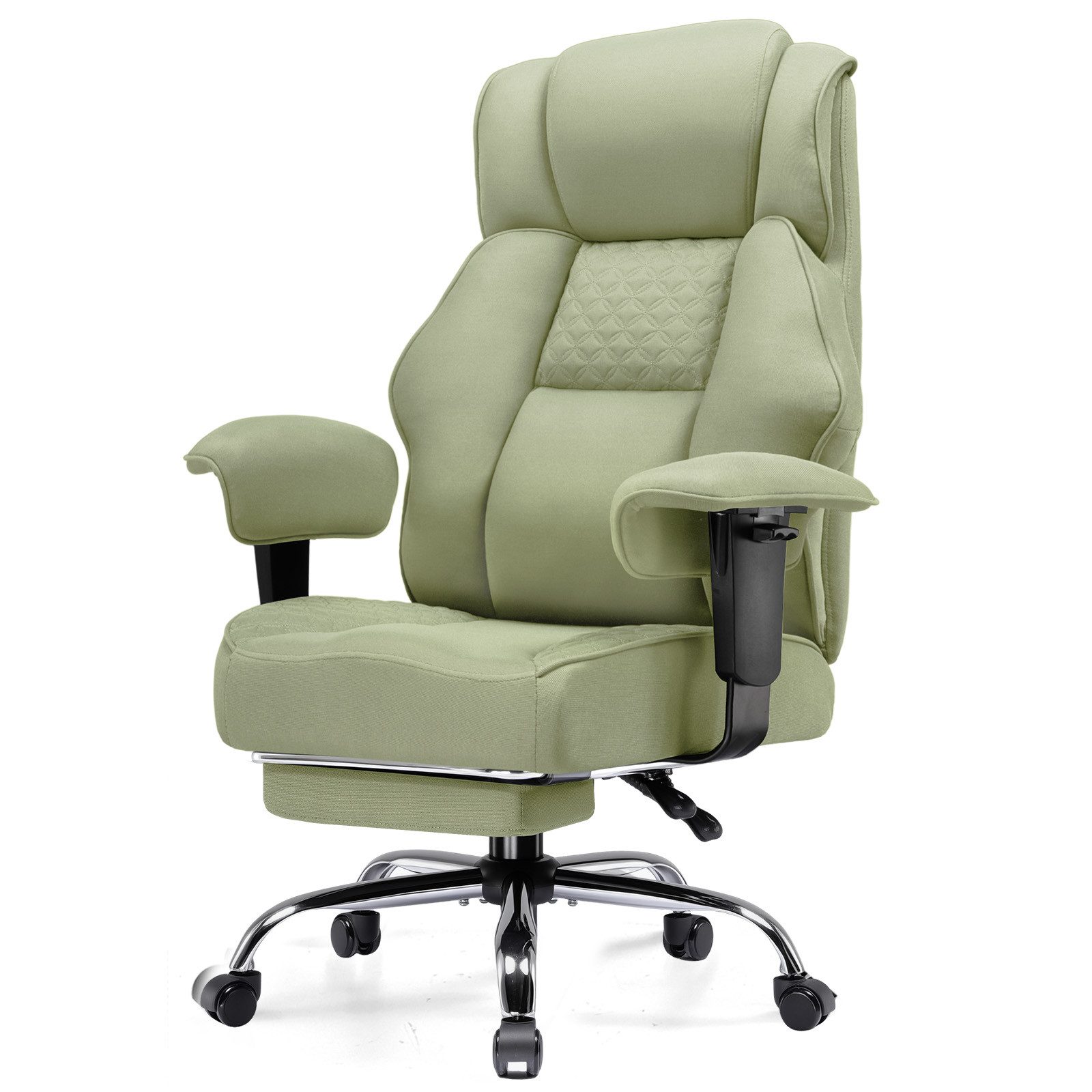 GTPLAYER Gaming-Stuhl für Große und Schwere Personen, ergonomischer Bürostuhl bis 150 kg, 3D Sitzkissen, verstellbar mit Fußstütze für Büro & Gaming