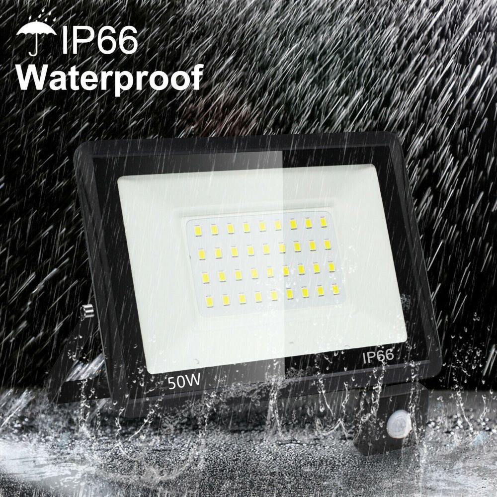 PRIISF LED Flutlichtstrahler Fluter Strahler Light Außenleuchte Scheinwerfer Flutlicht 6500K 3000LM, 30W, LED fest integriert, Kaltweiß, IP66 Wasserdicht Spotlight Wandleuchte mit Bewegungsmelder 30/50/100W