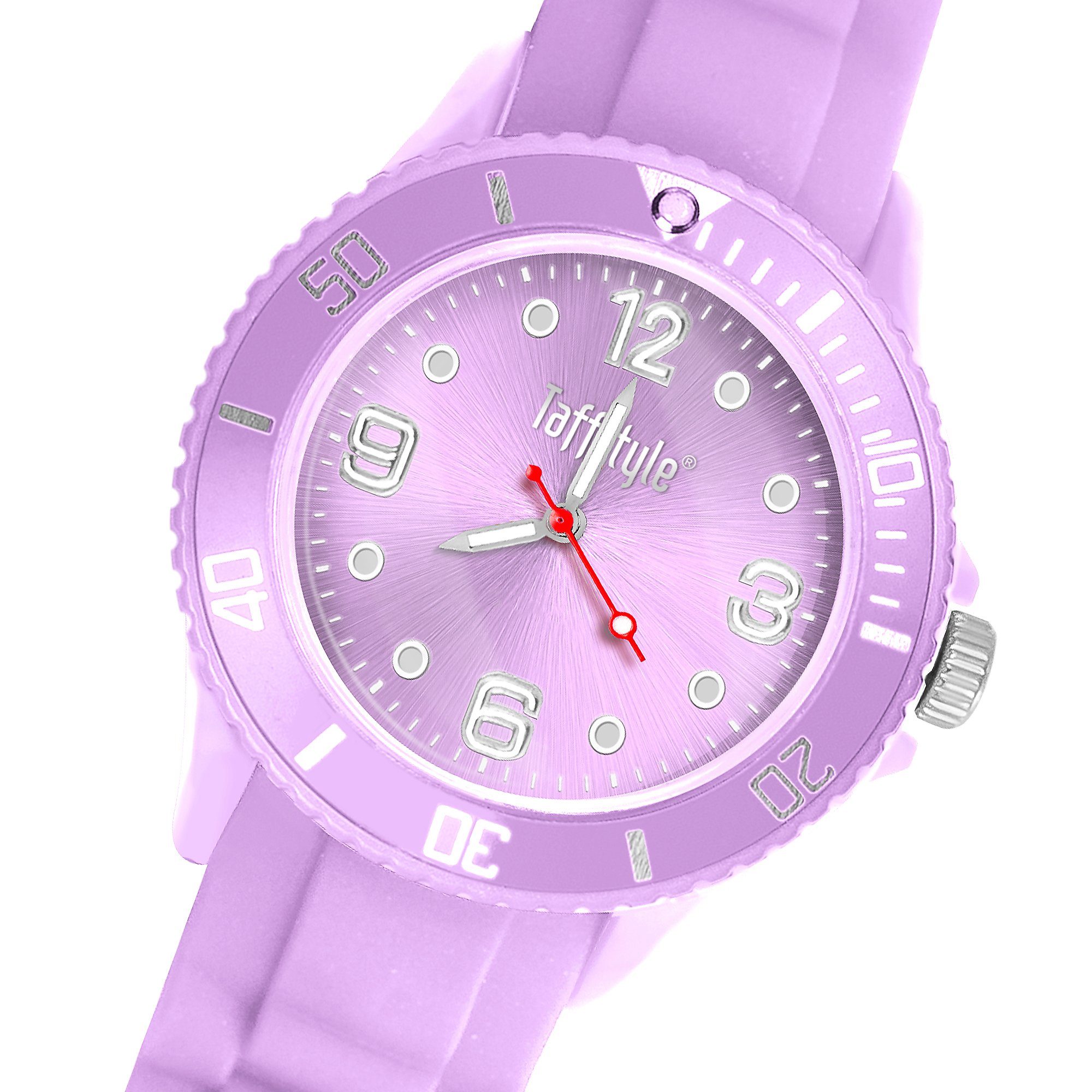 Taffstyle Quarzuhr Armbanduhr Silikon Analog Quarz Farbige Sport Uhr, Sportuhr Damenuhr Silikonuhr Kinderuhr Herrenuhr Bunt Gummi Armband