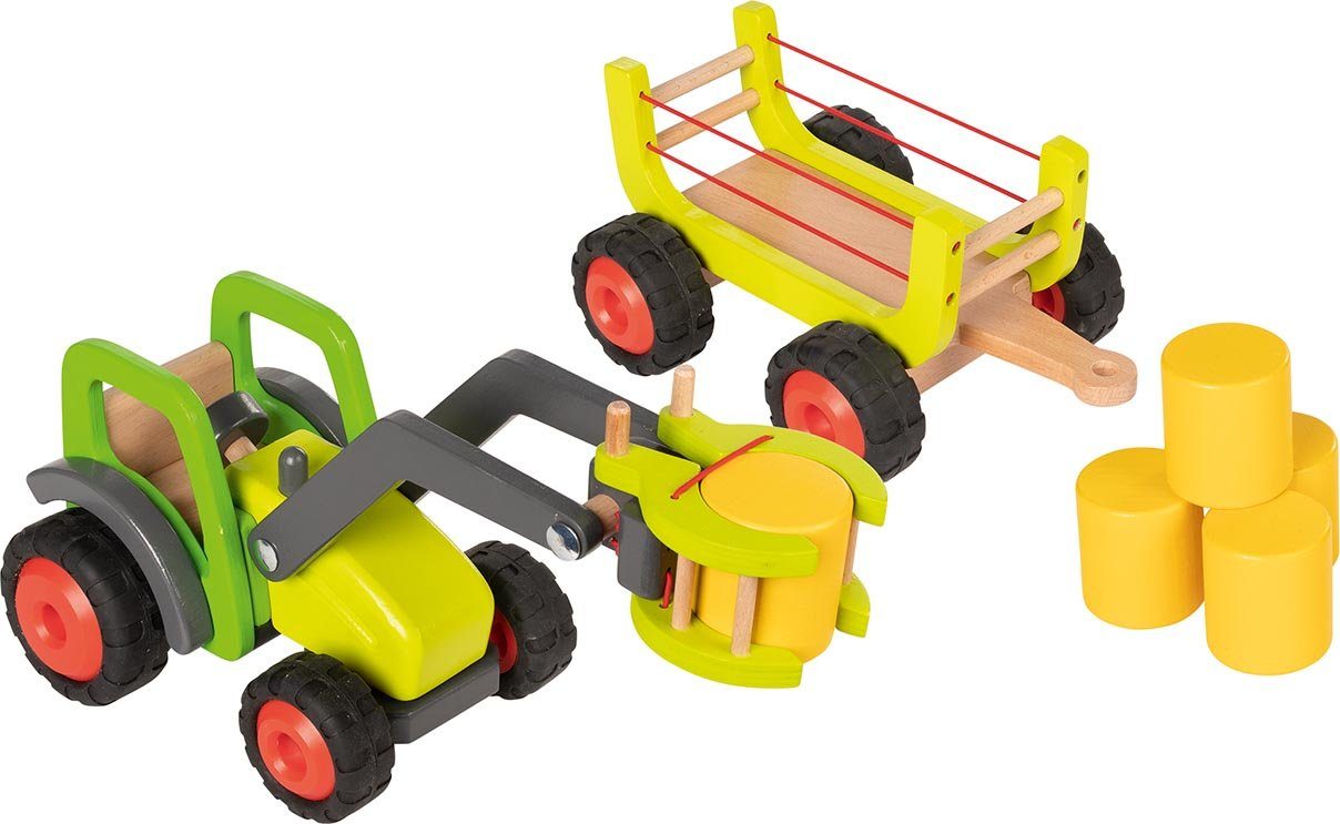 goki Spielzeug-Traktor Frontlader mit Heuwagen, (7-tlg) günstig online kaufen