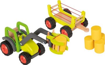 goki Spielzeug-Traktor Frontlader mit Heuwagen, (7-tlg)