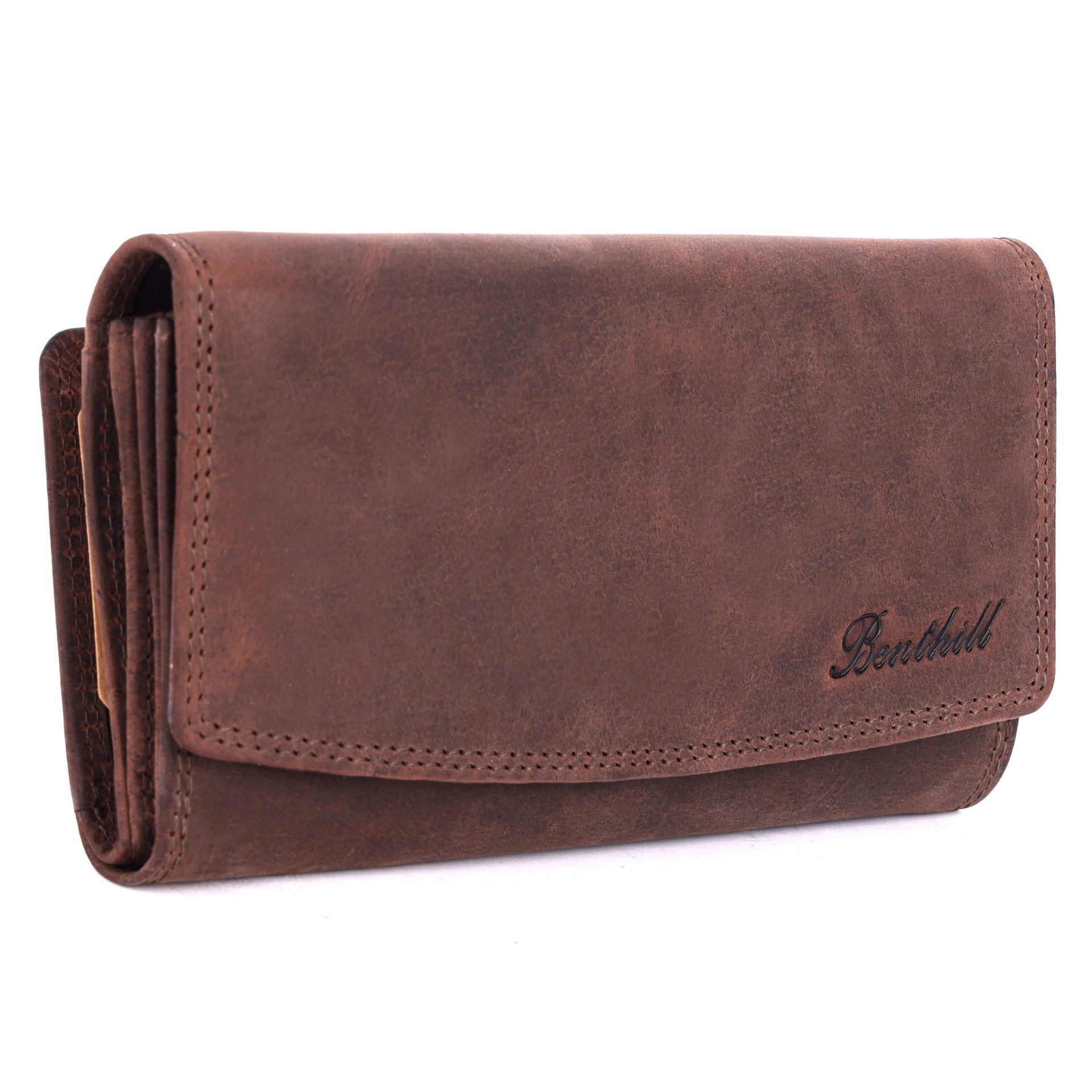 Benthill Geldbörse Damen Groß Echt-Leder RFID vielen Kartenfächer XXL Porte günstig online kaufen