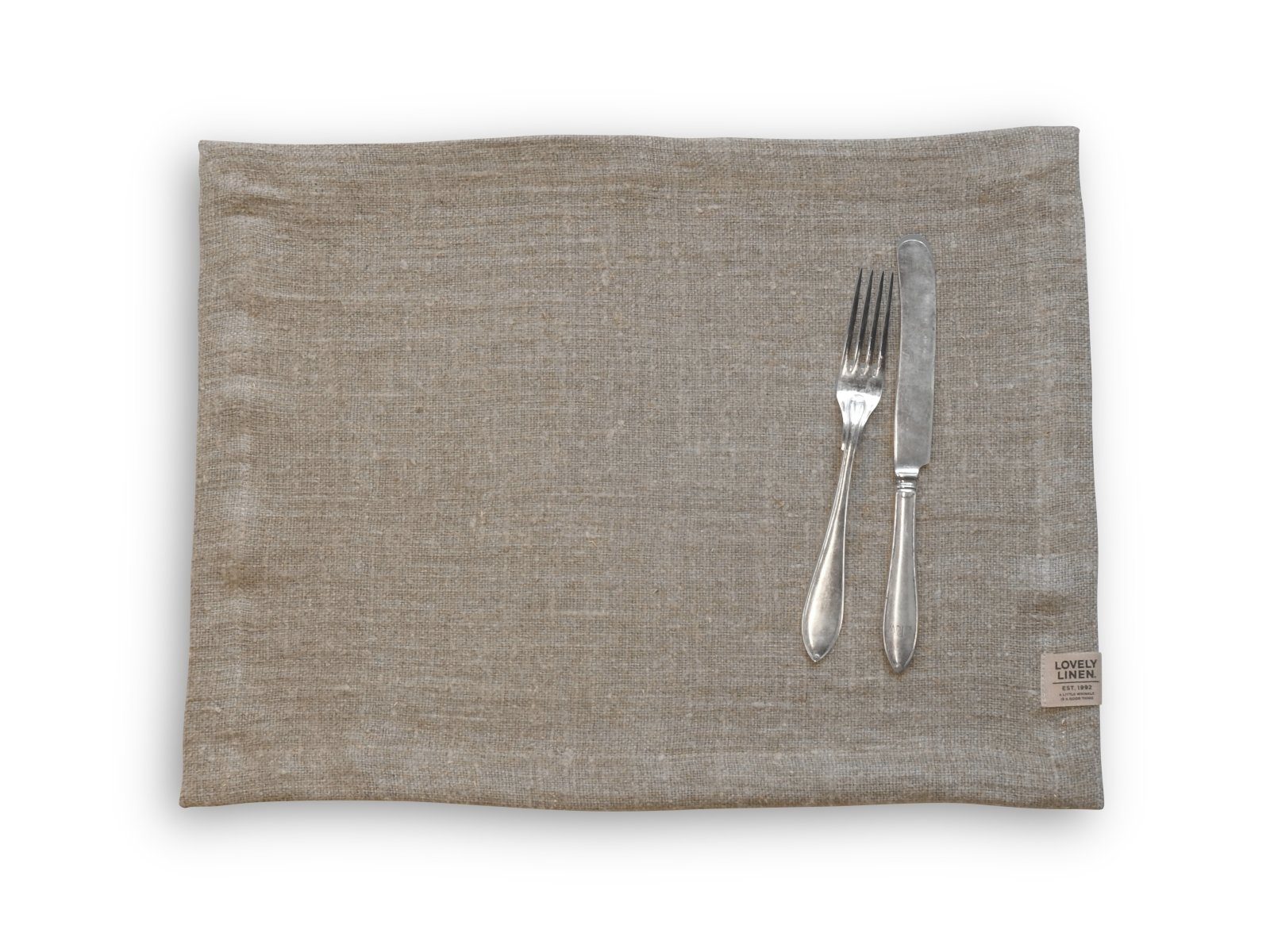 Lovely Linen Platzset Rustic Platzset Leinen nat. beige 37 x 50 cm, RUSTIC RAW 40X50 NATURAL BEIGE L42XB26xH5CM
