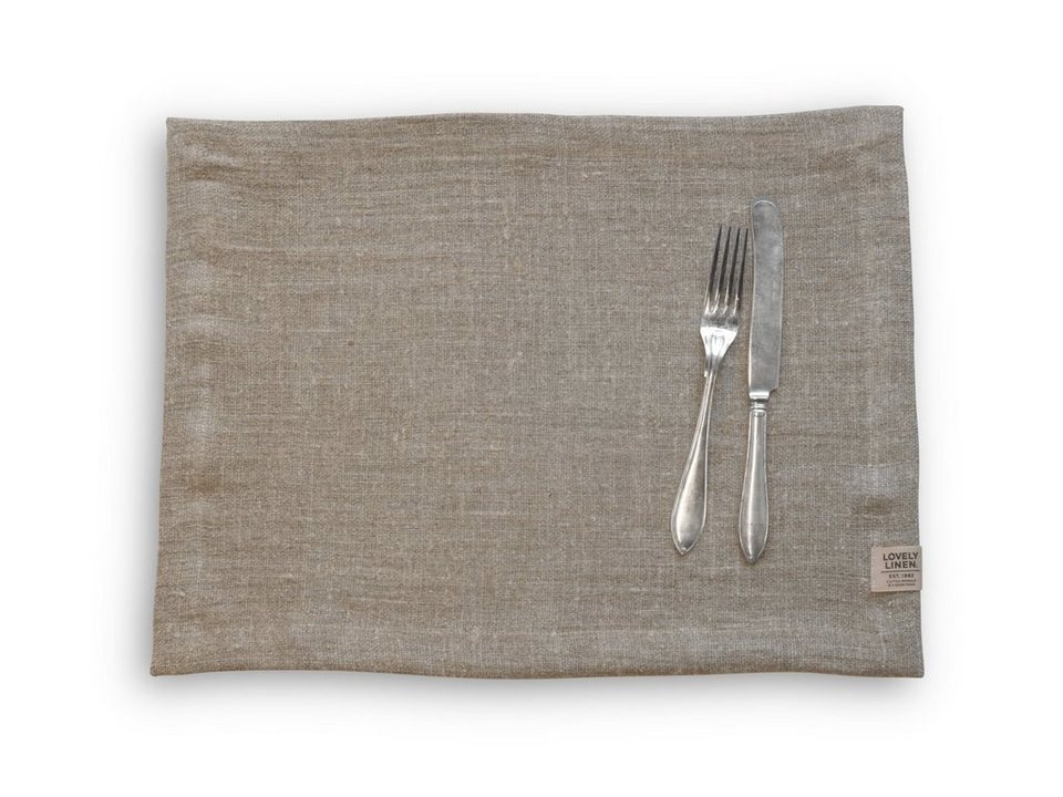 Platzset, Rustic Platzset Leinen nat. beige 37 x 50 cm, Lovely Linen