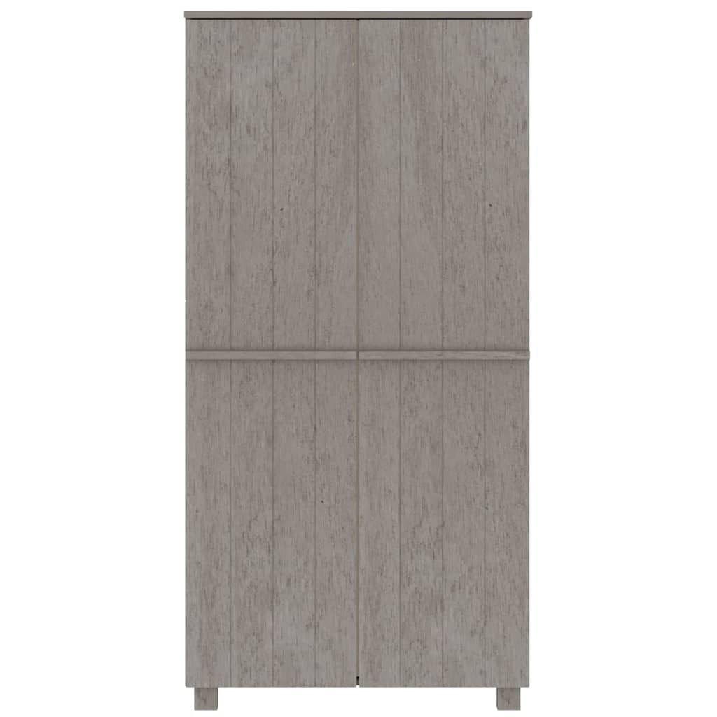 vidaXL Kleiderschrank Kleiderschrank HAMAR Hellgrau 89x50x180 cm Massivholz Kiefer (1-St)