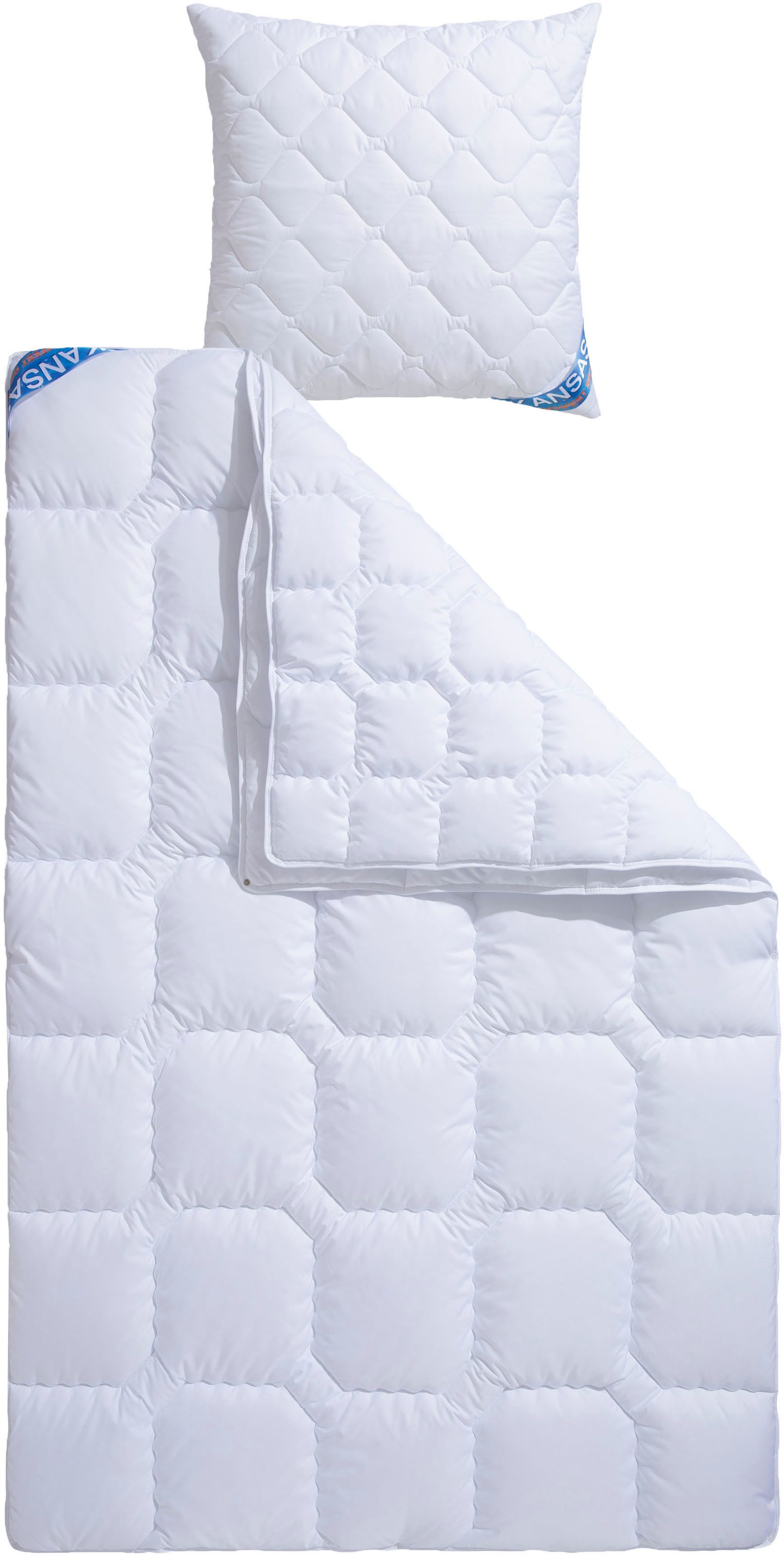 fan Microfaserbettdecke + Kopfkissen "Kansas, 2tlg.-Set mit Kissen 80x80 cm günstig online kaufen