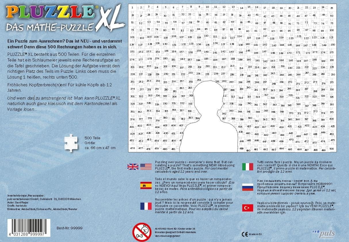 PLUZZLE XL, puls Puzzleteile entertainment 500 Puzzle