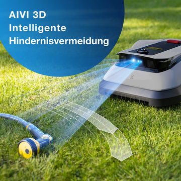 ECOVACS Rasenmähroboter GOAT G1-800 Grey, bis 800 m² Rasenfläche, (Set), mit intelligenter 3D-Hindernisvermeidung