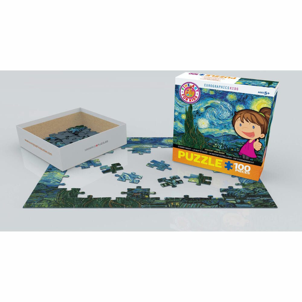 EUROGRAPHICS Puzzle Sternennacht von Vincent van Gogh, 100 Puzzleteile