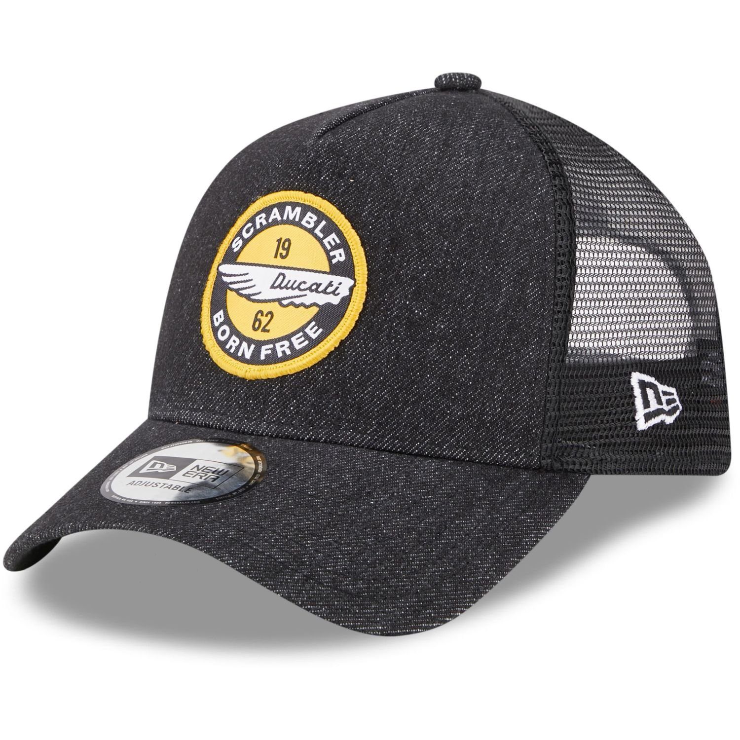 New Era Trucker Cap Motors Trucker Ducati AFrame DENIM