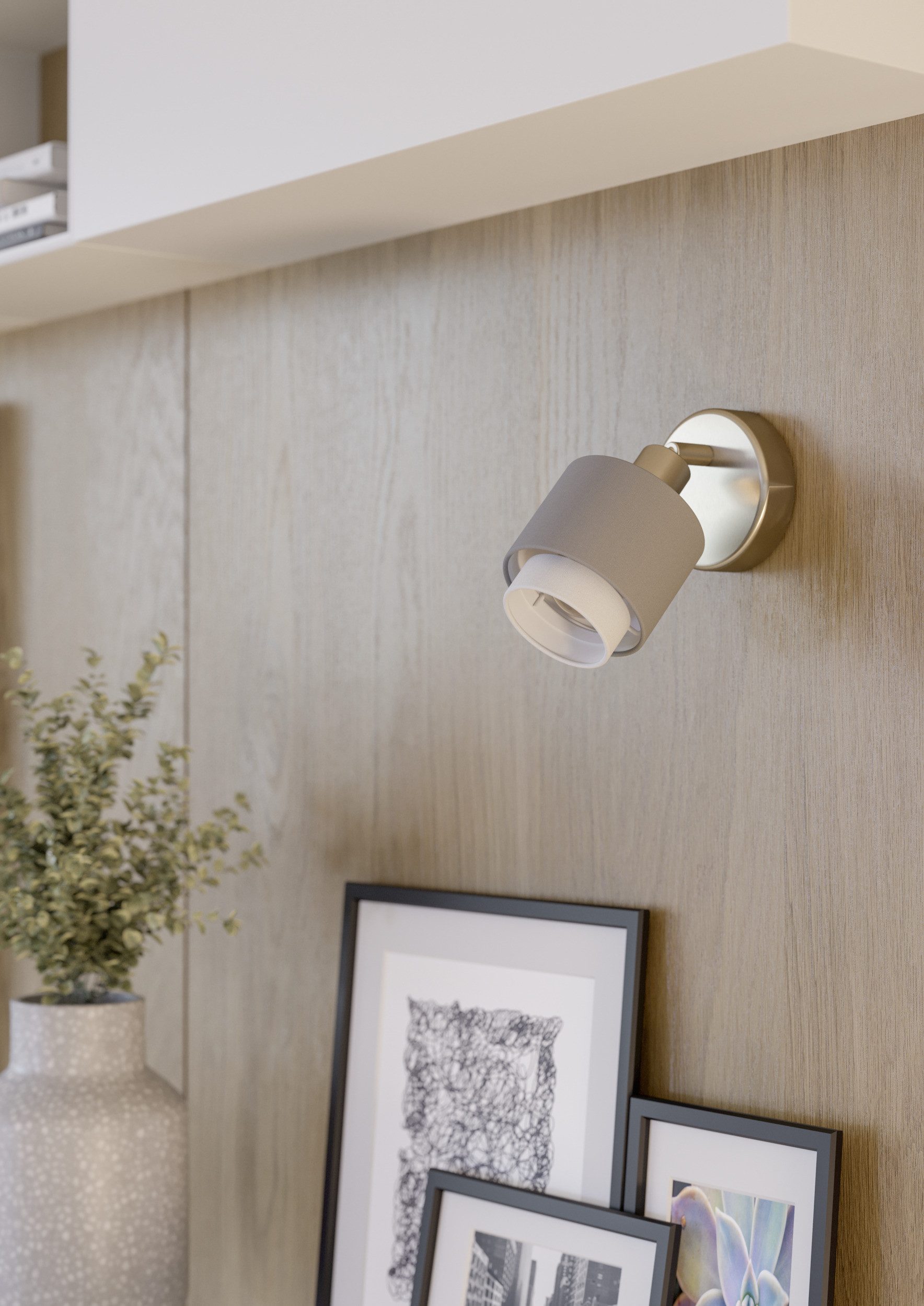 EGLO Deckenspot BELLIZZI Spotlampe - Stahl - E14 - 1X7,5W - IP20, ohne Leuchtmittel, Wandleuchte, Wandspot, schwenkbar, Strahler, H11 x Ø9 x AL18,5 cm