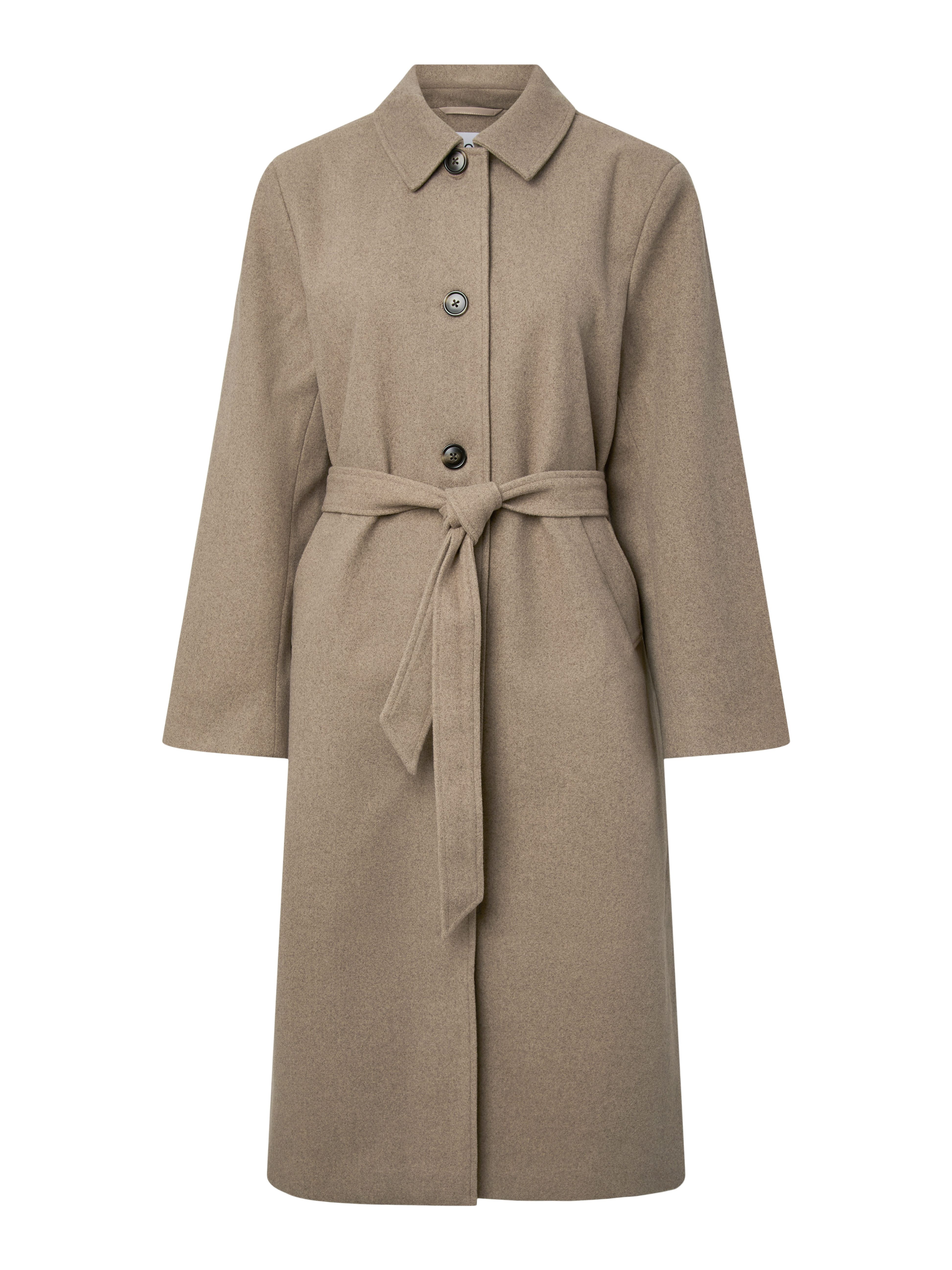 pieces Langmantel PCAYA LONG COAT NOOS BC Kunstfaser