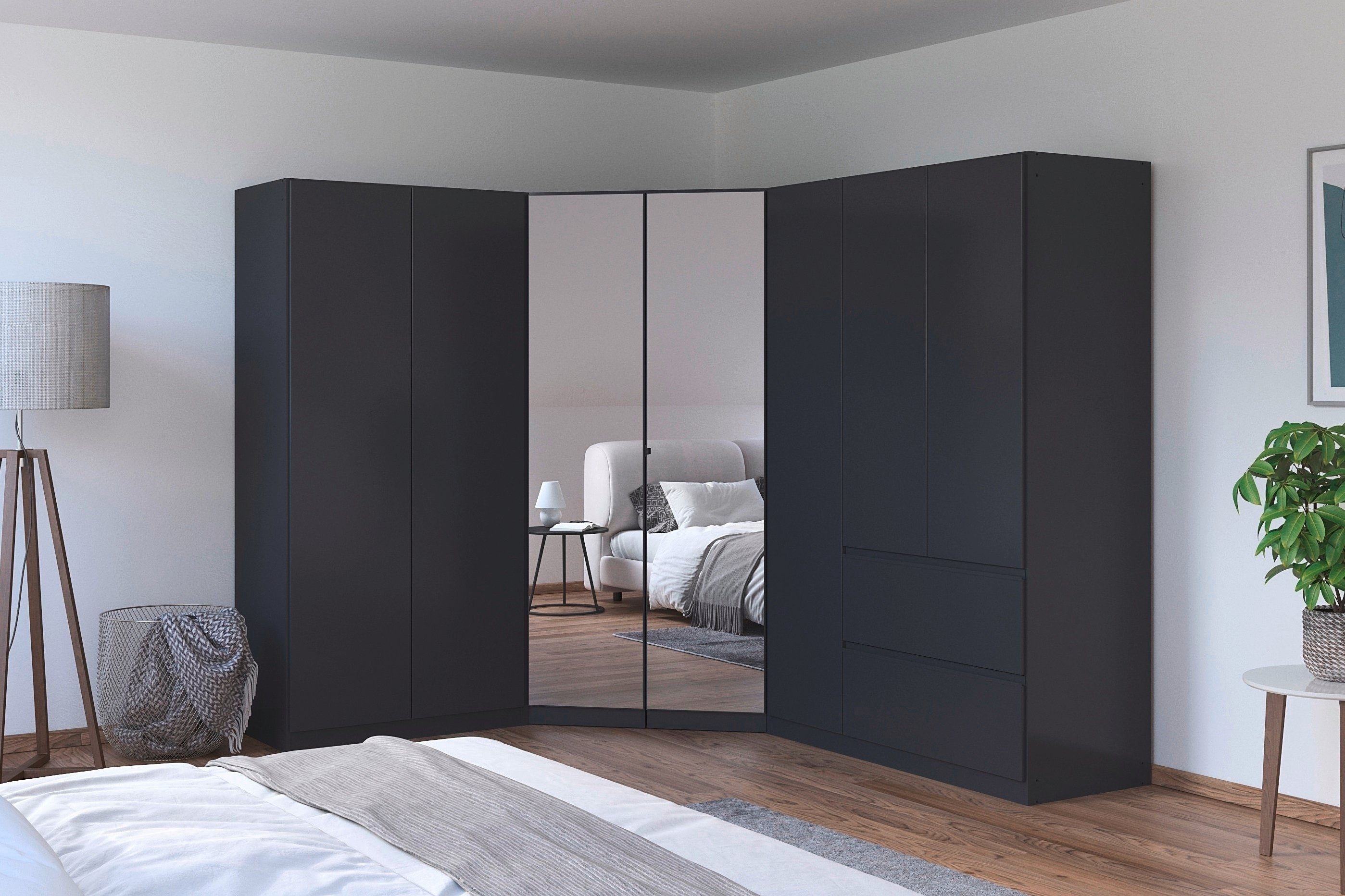 rauch Schrank-Set Kleiderschrank Schrank Garderobe Wäscheschrank COSTA Größe 208x253 cm, (Set, 3-St., in 3 Ausstattungen BASIC/CLASSIC/PREMIUM), viel Platz, grifflose Front und Push-to-Open Funktion MADE IN GERMANY