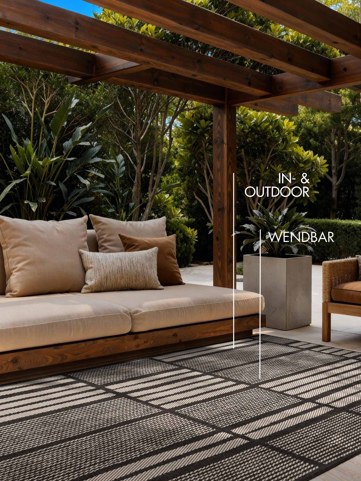 Ted Baker Teppich Allington, Wendeteppich, rechteckig, Höhe: 8 mm, Designteppich, Wetterfest, Pflegeleicht, Modern, Wohnzimmer, Terrasse