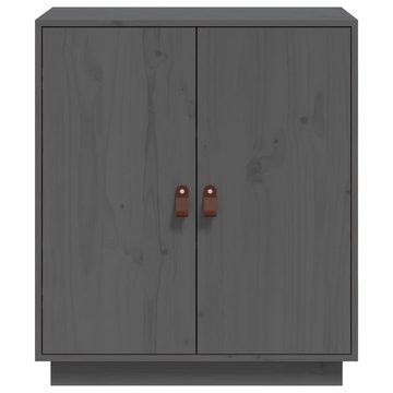 furnicato Sideboard Grau 65,5x40x75 cm Massivholz Kiefer