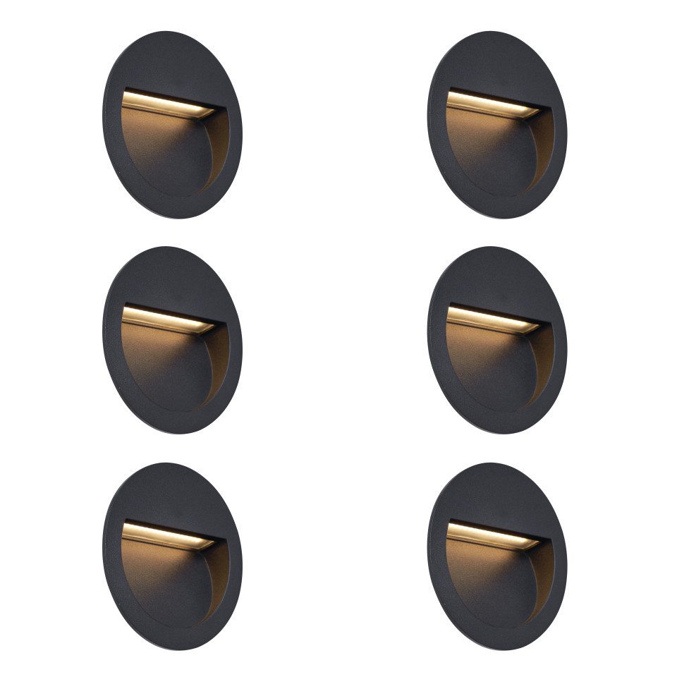 Qazqa LED Einbaustrahler 109046, LED fest integriert, Extra-Warmweiß, QAZQA Außen Einbau­leuchte, integrated, Schwarz, Aluminium, Modern