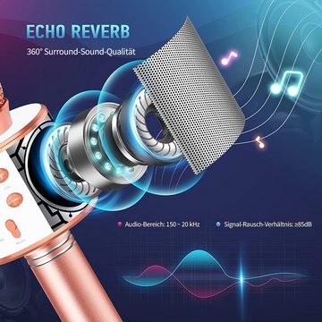 Bothergu Mikrofon, Kinder Wireless Tragbares Funkmikrofon Handmikrofon Karaoke-Mikrofon