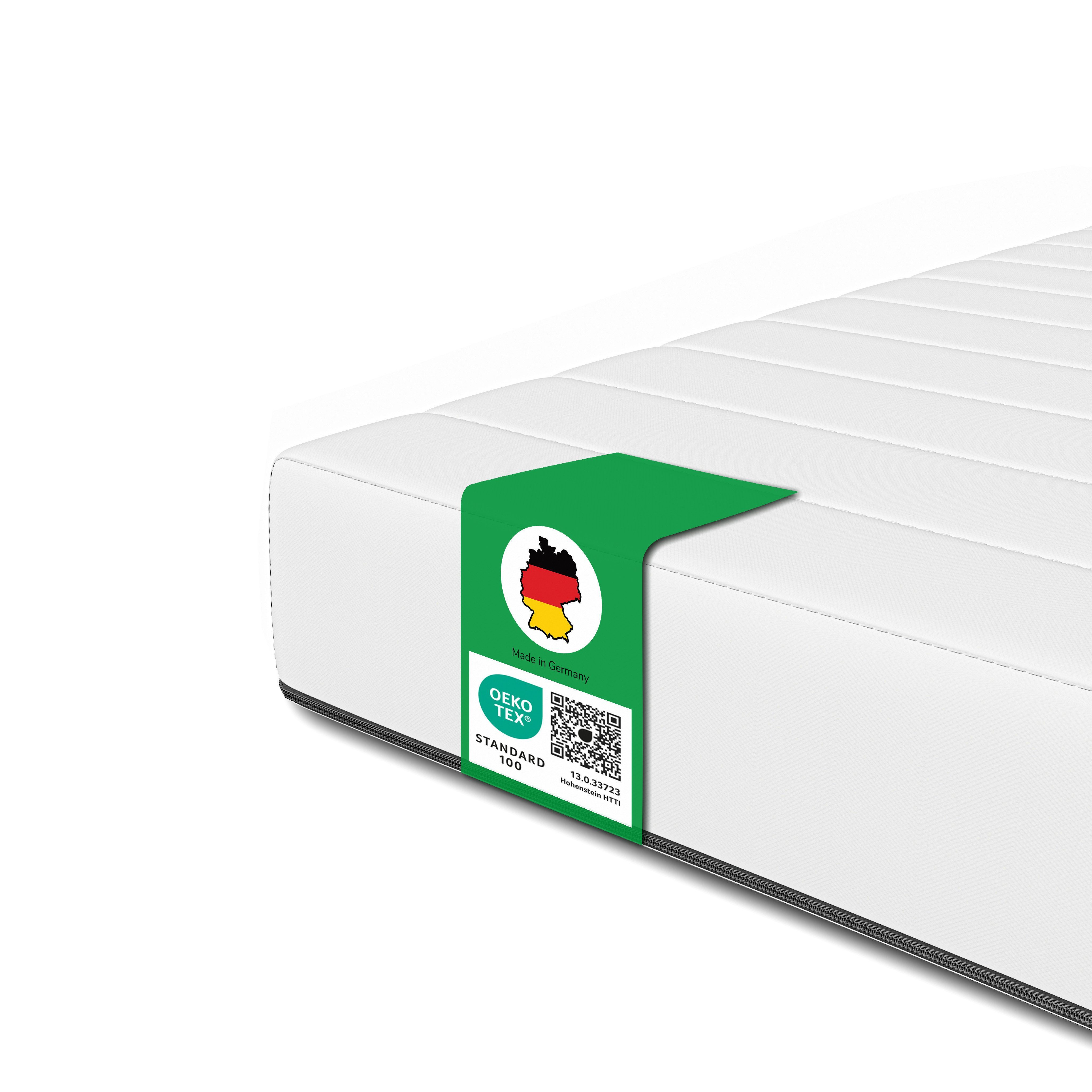 Kaltschaummatratze orthopädische H3 Matratze, Made in Germany, Schlaftroll, 140x200 cm, 90x200 cm, 180x200 cm und weiteren Größen