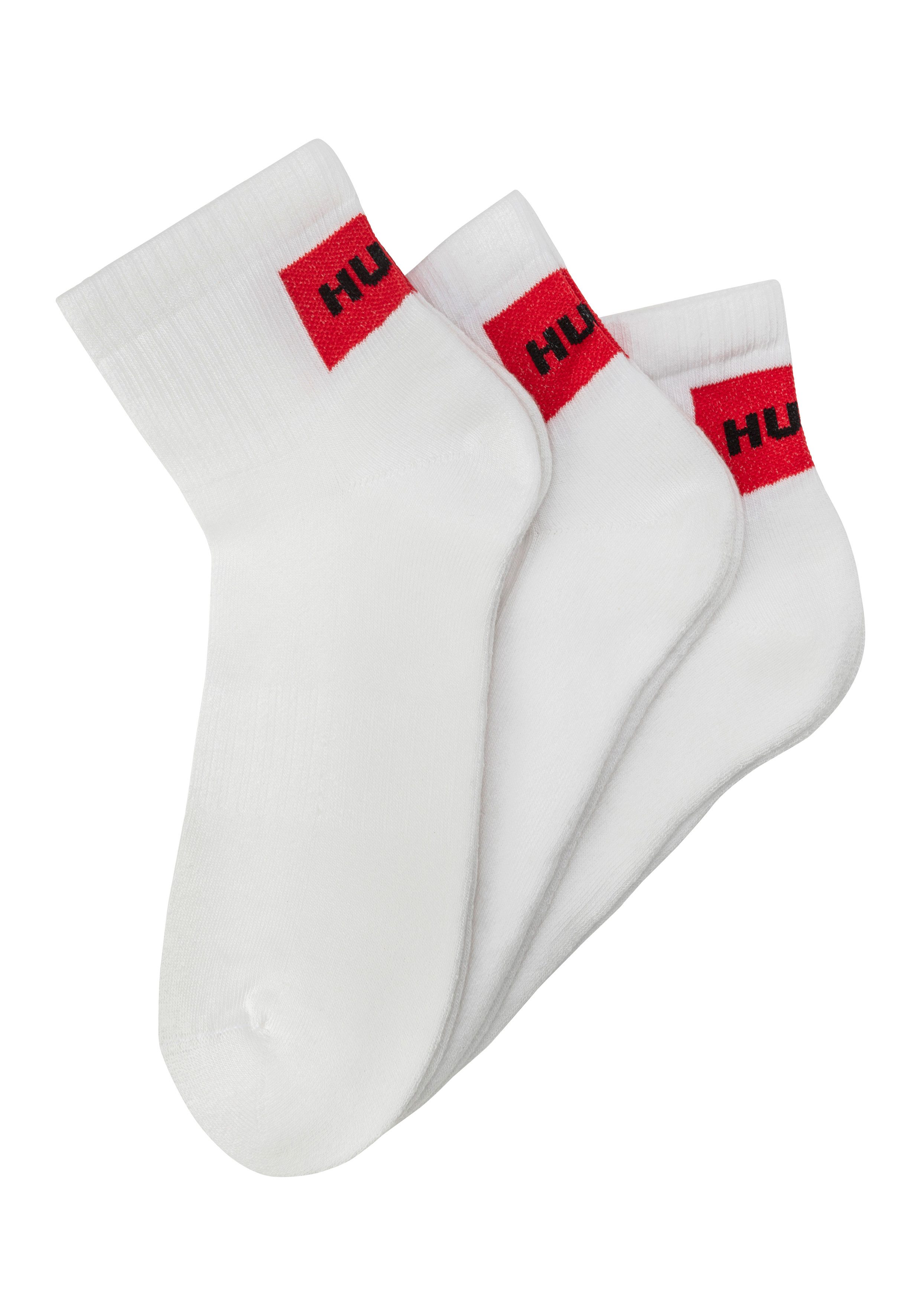 HUGO Freizeitsocken (Packung, 3-Paar, 3er) mit kontrastfarbenem HUGO Logo günstig online kaufen