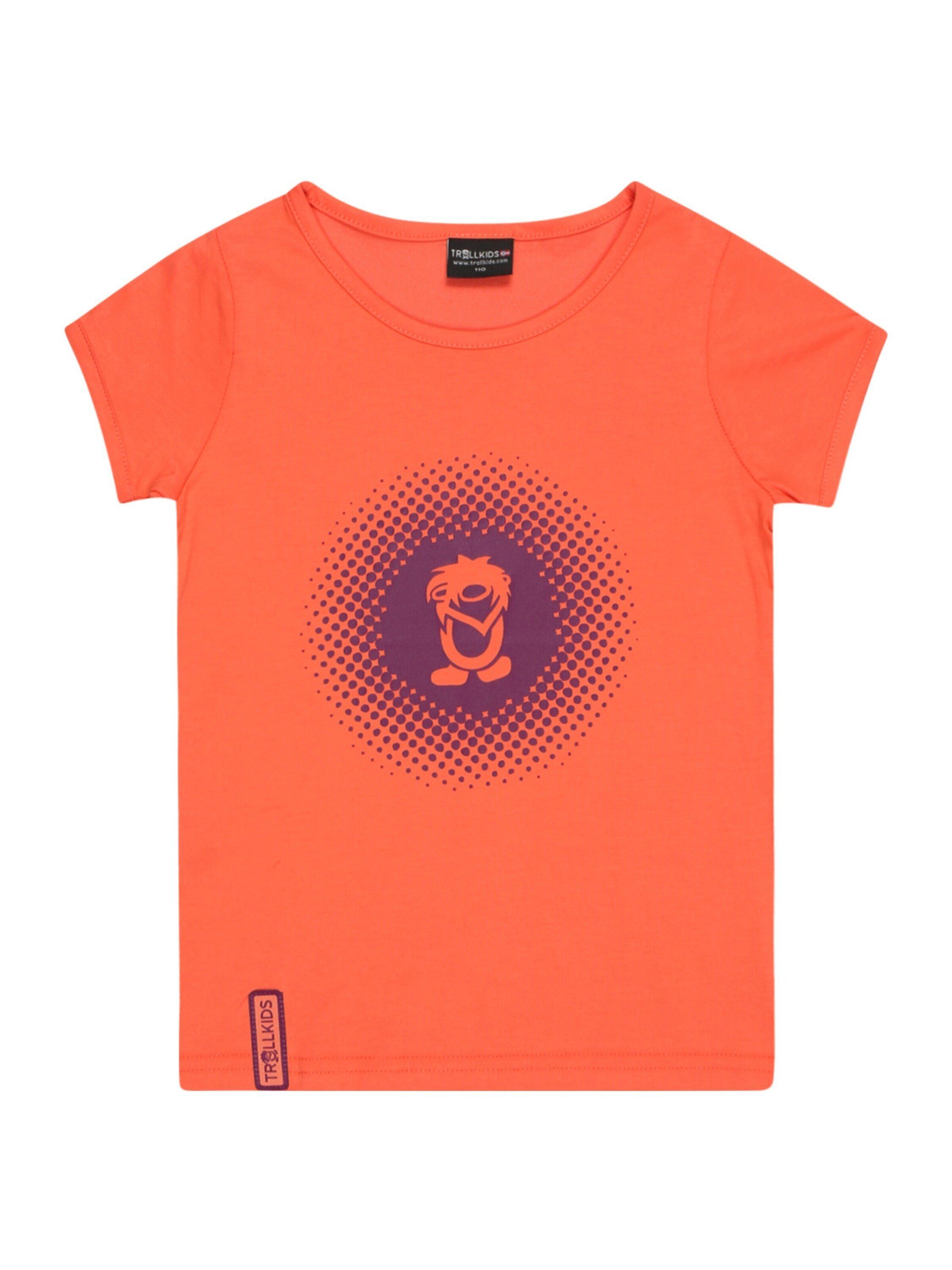 TROLLKIDS Funktionsshirt (1-tlg) Plain/ohne Details Pfirsich/Maulbeere