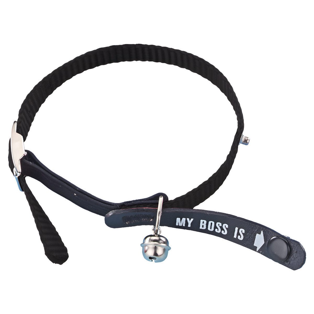 Nobby Katzen-Halsband Adress-Katzenhalsband "My Boss is" schwarz