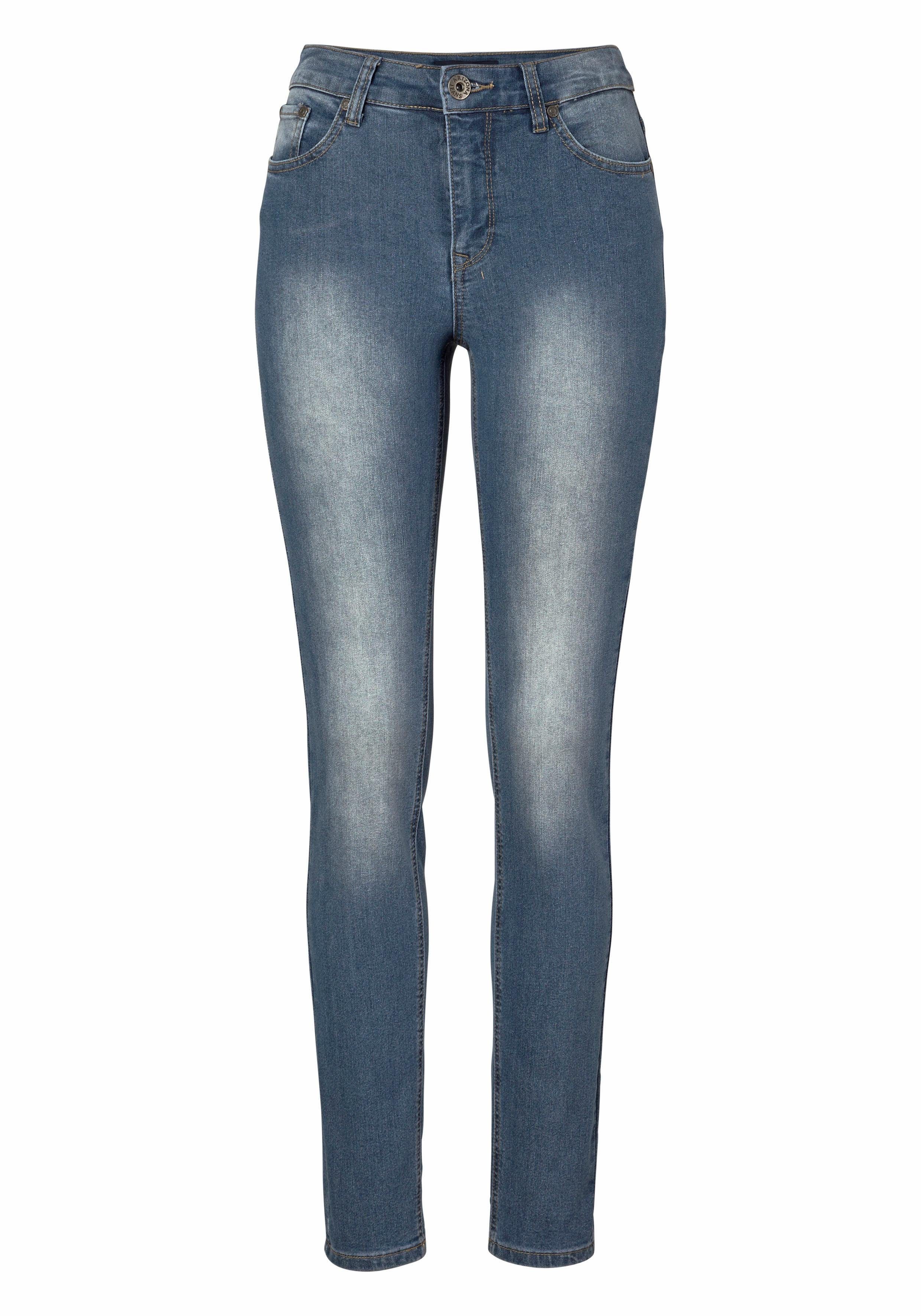 Arizona Slim-fit-Jeans Shaping enge Passform, Röhrenjeans, Used-Look-Waschung, hohe Leibhöhe – Bild 5 von 5
