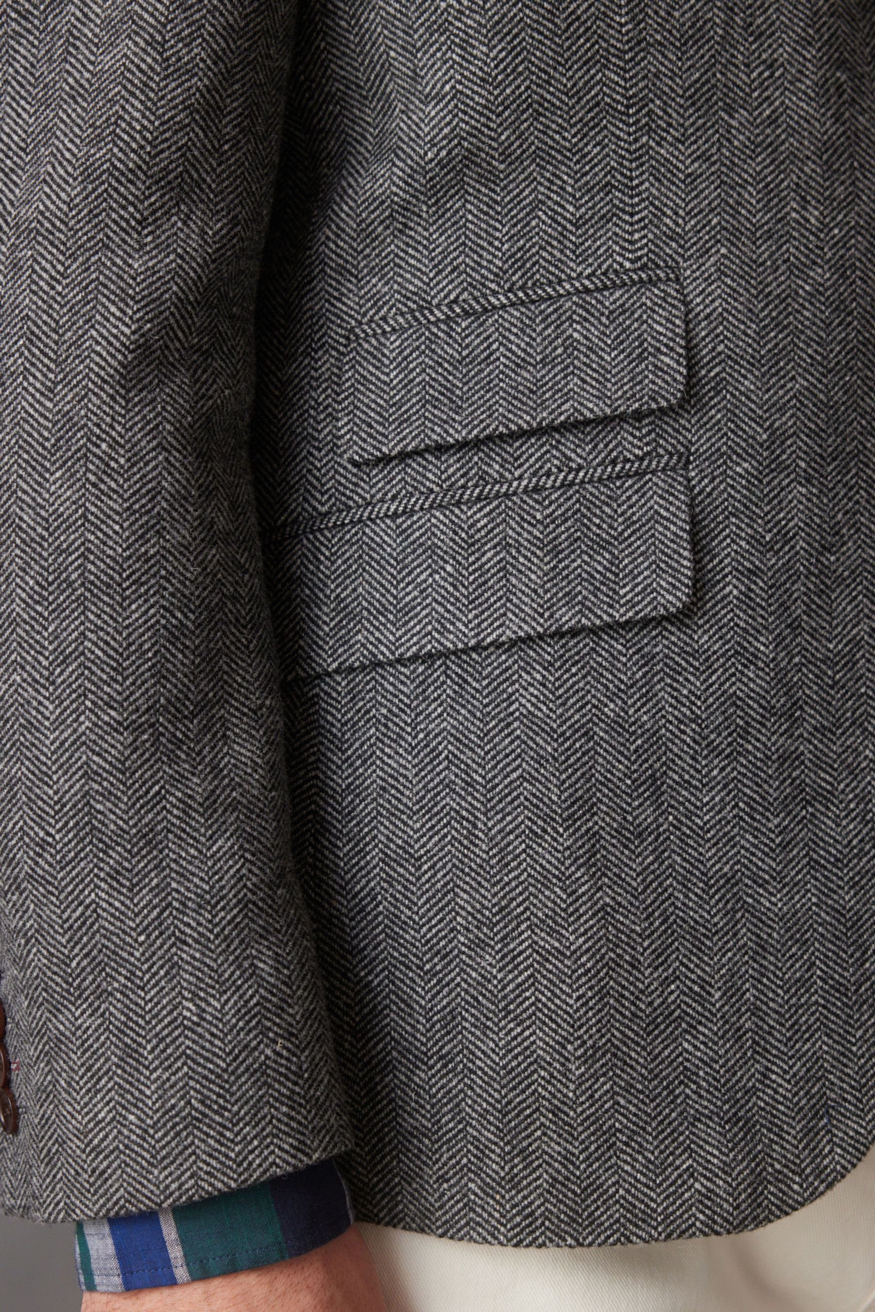 Next Sakko Nova Fides Slim Fit Wollblazer mit Fischgrätmuster (1-tlg)