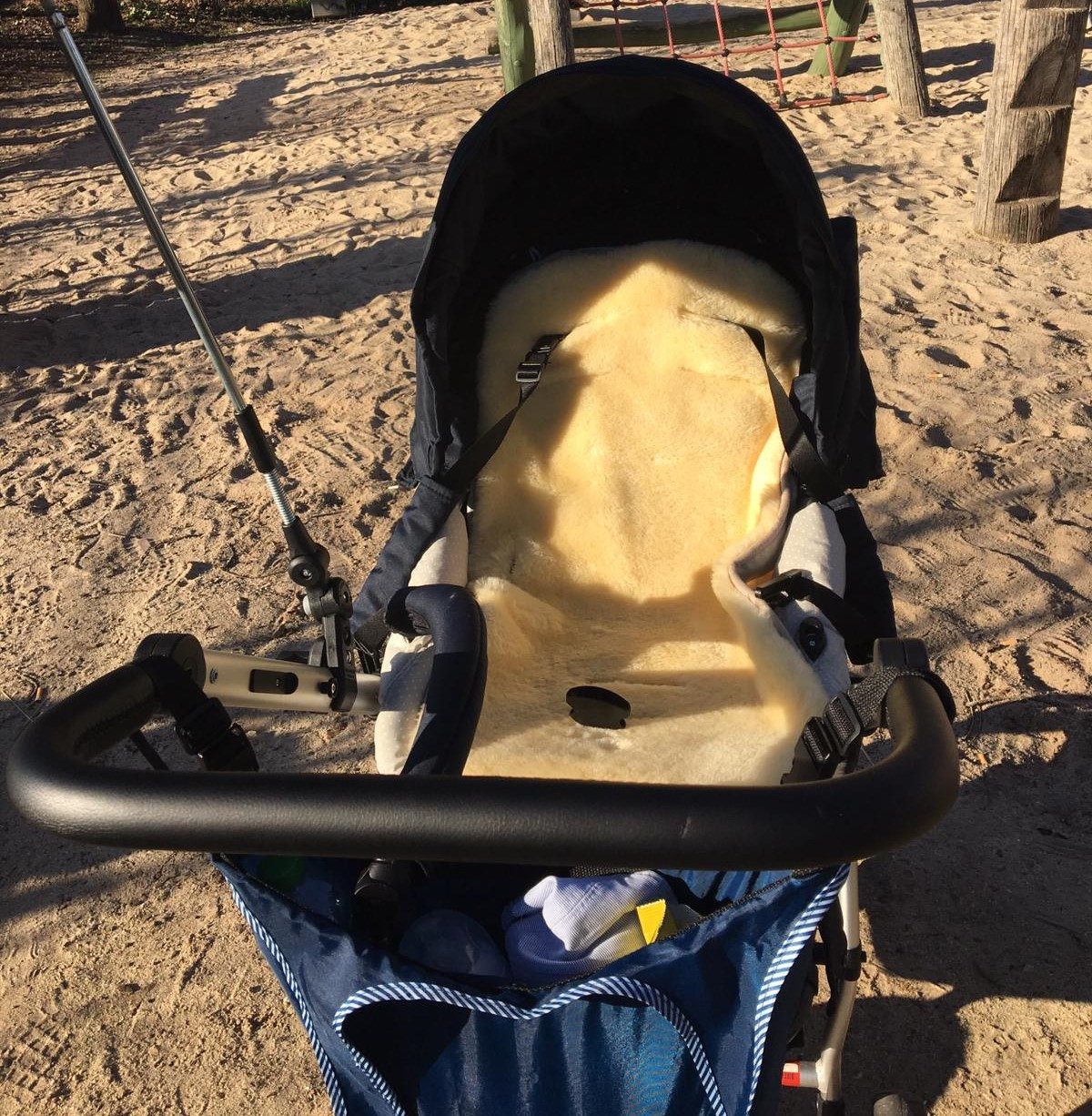 Reissner Lammfelle Kinderwagen-Sitzauflage Kinderwagen Einlage KIWA de Luxe echtes Merino Lammfell Premium